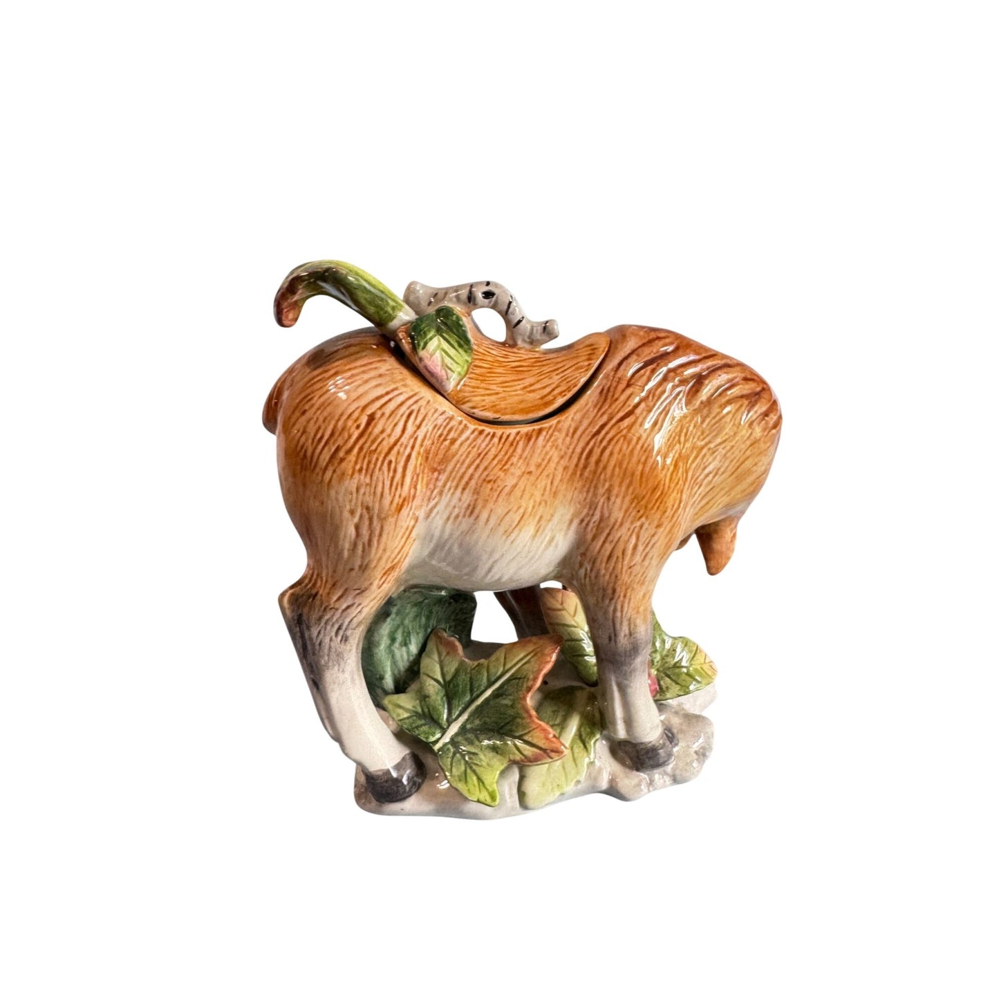 Vintage Fitz & Floyd High Sierra Horse Figurine Sugar Bowl With Lid