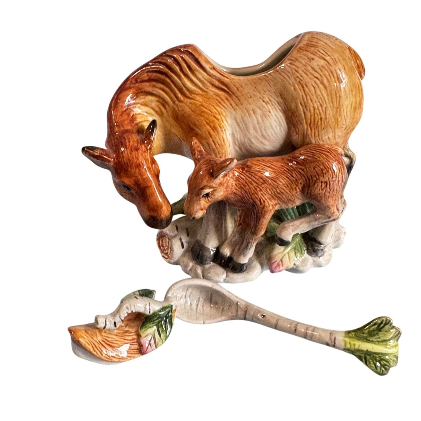 Vintage Fitz & Floyd High Sierra Horse Figurine Sugar Bowl With Lid
