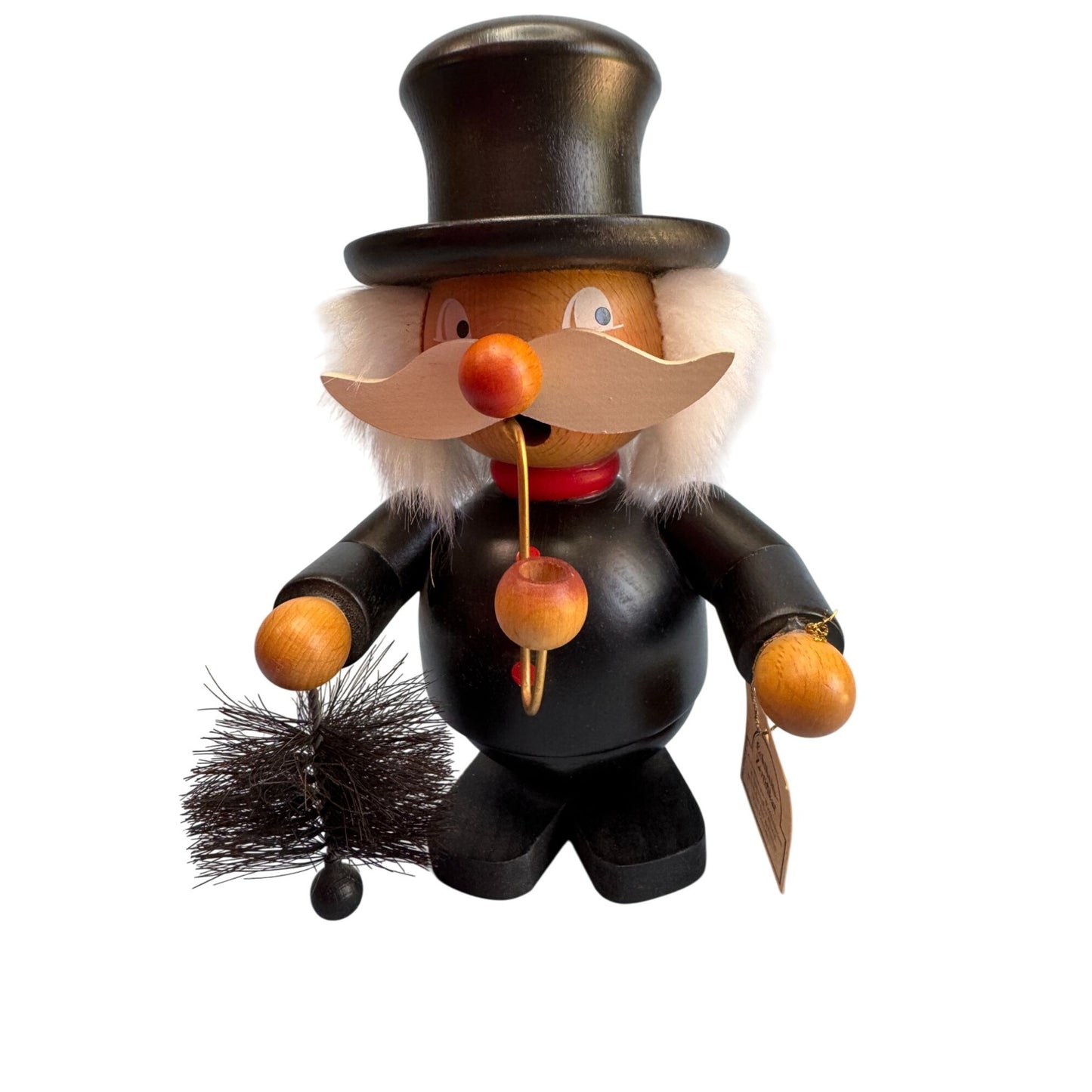 Christian Ulbricht Lucky Chimney Sweep Smoker German Wooden Erzgebirge Incense