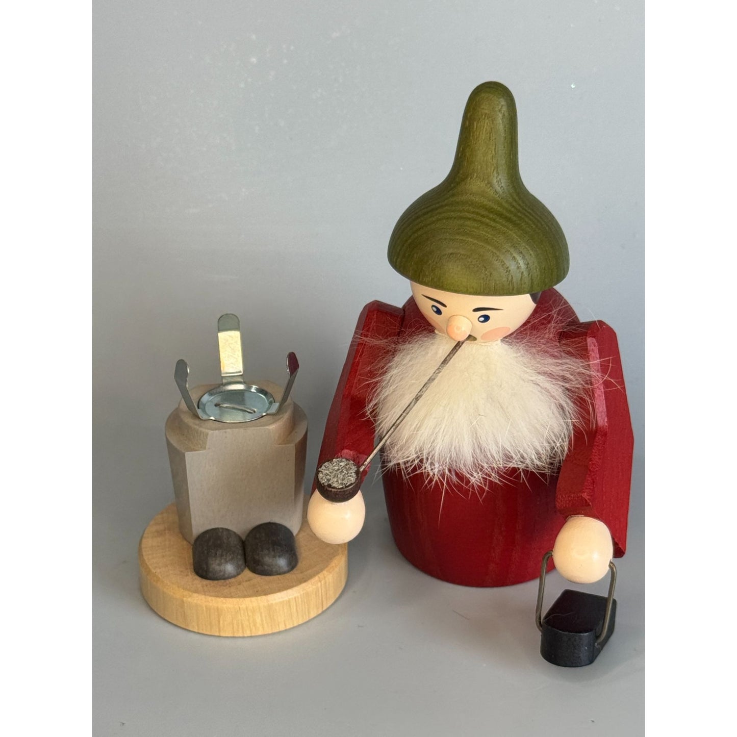 German Erzgebirge Ore Mountains Räuchermann Asian Smoker Lantern Pipe 6 3/4"