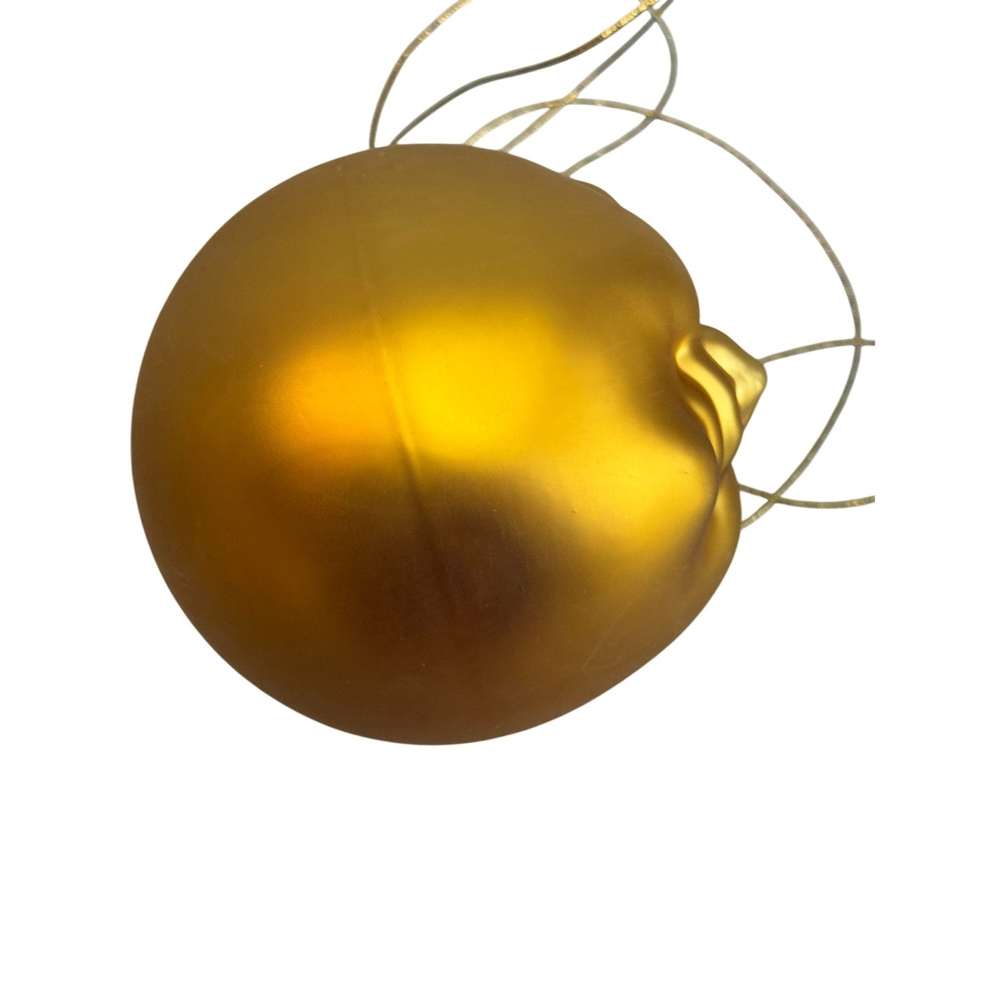 Dept 56 Man In The Moon Glass Ornament Jeweled Eyes Gold Tone 5" X 4" Holiday Decor