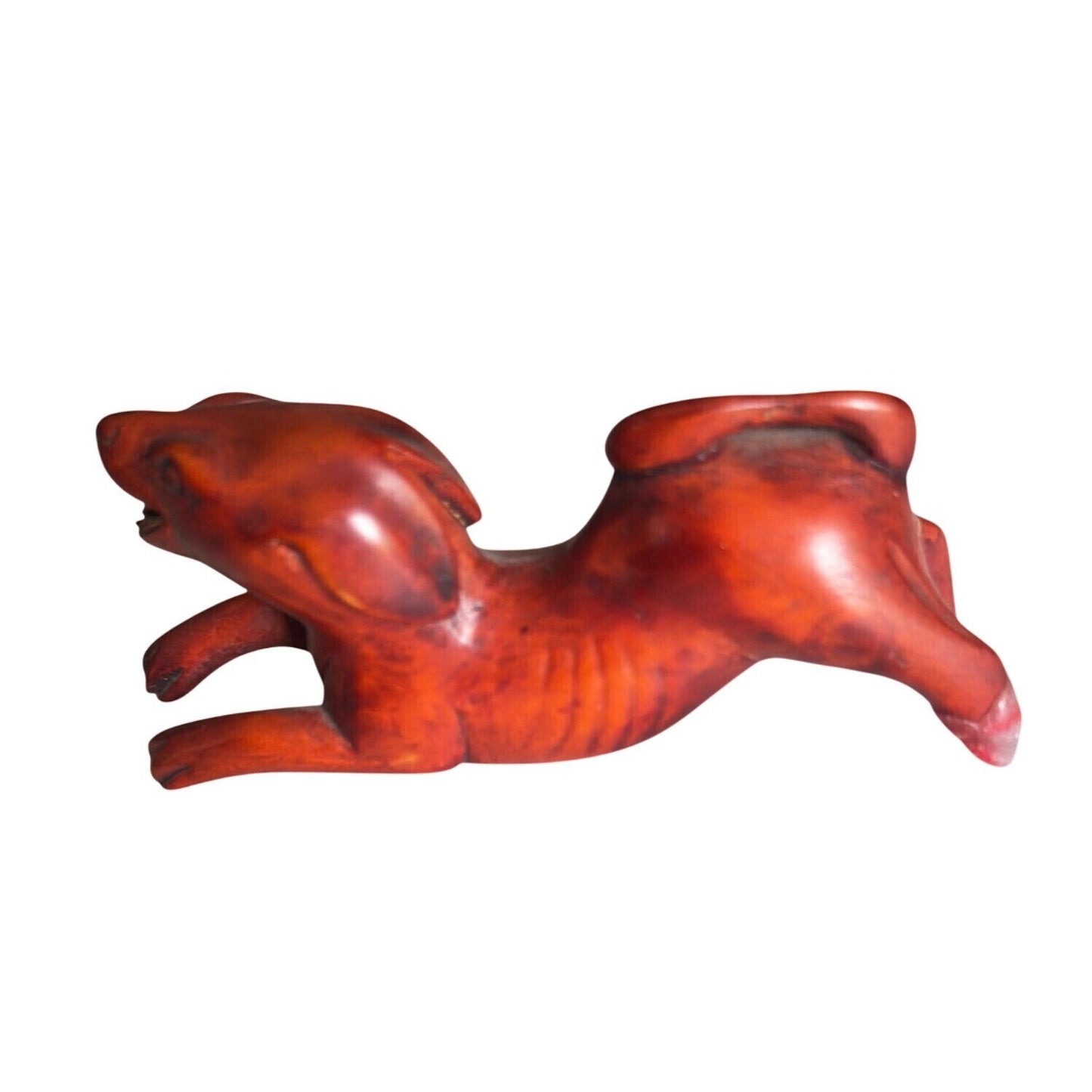 Vintage Boxwood Hand-Carved Japanese Netsuke Dogs - Sitting & Playful Poses