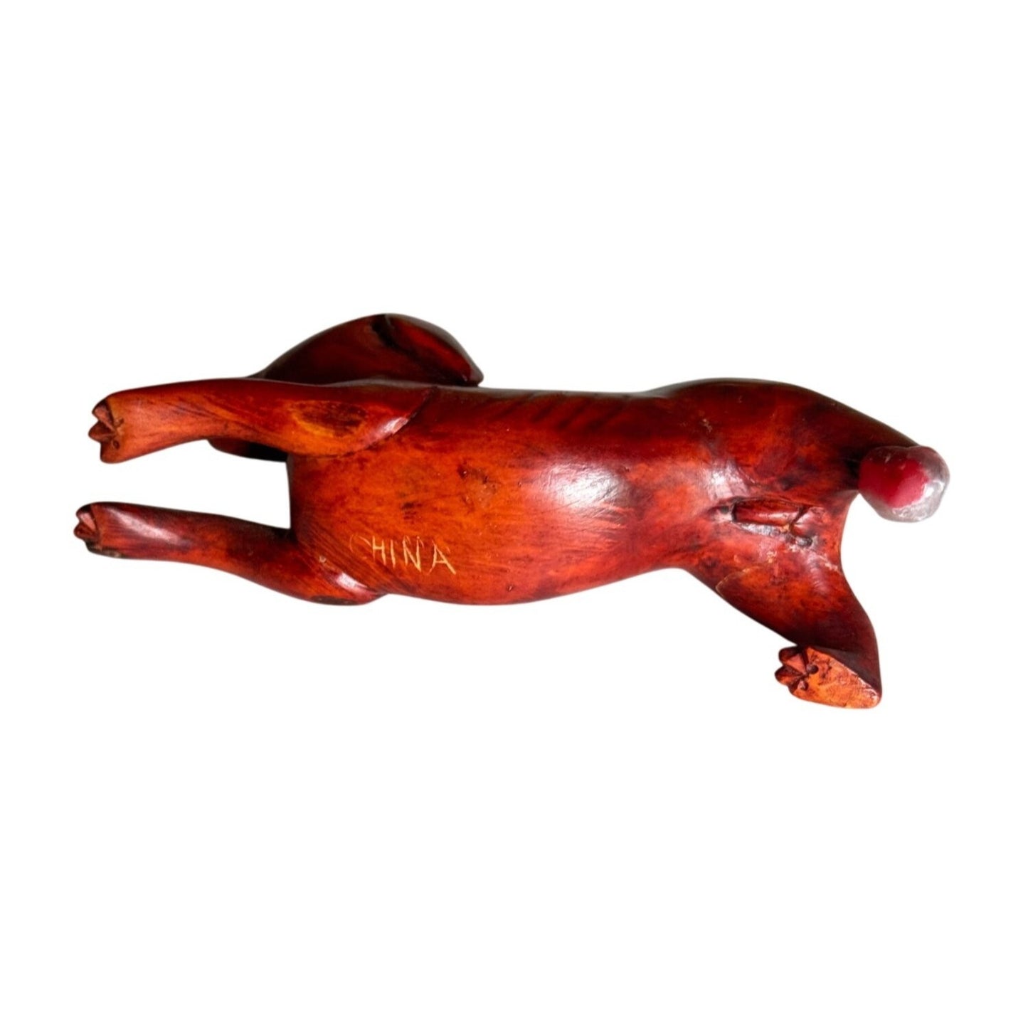 Vintage Boxwood Hand-Carved Japanese Netsuke Dogs - Sitting & Playful Poses