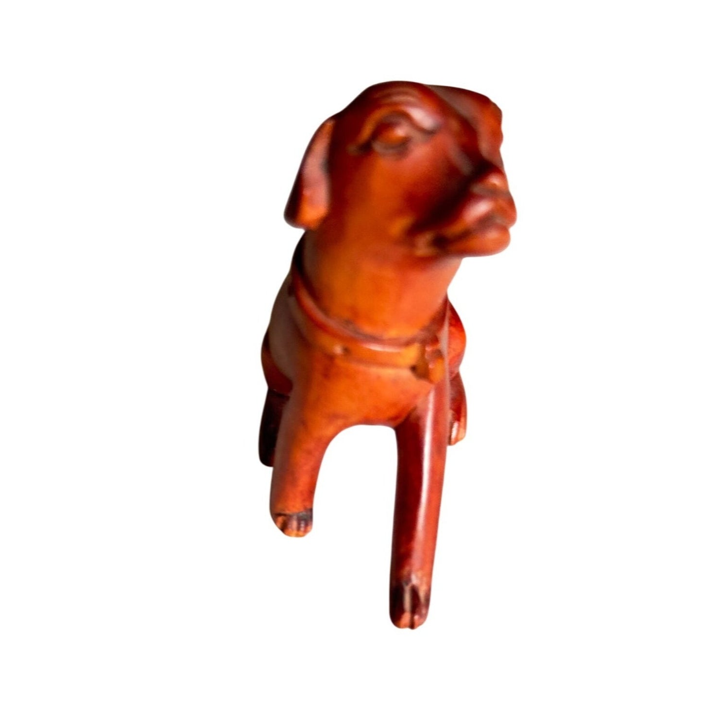 Vintage Boxwood Hand-Carved Japanese Netsuke Dogs - Sitting & Playful Poses
