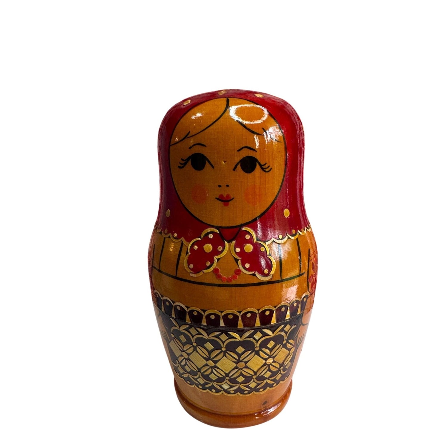 Vintage USSR Russian Matryoshka Nesting Dolls Set 9 Hand Painted 8" Stamped