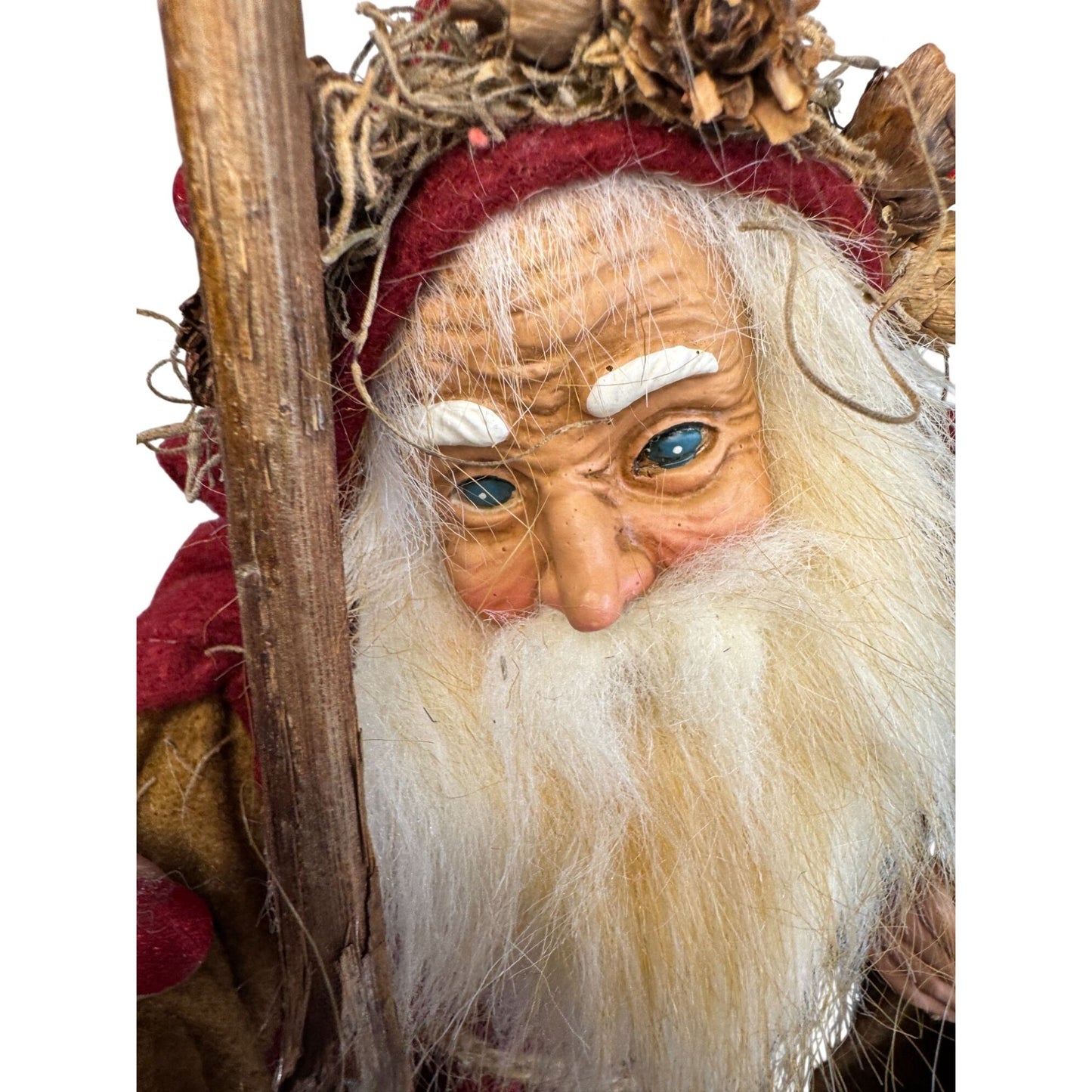 Martha Pippen Knecht Ruprecht Germany Traveling Santa Figure Felt Cloak 15" w/tag