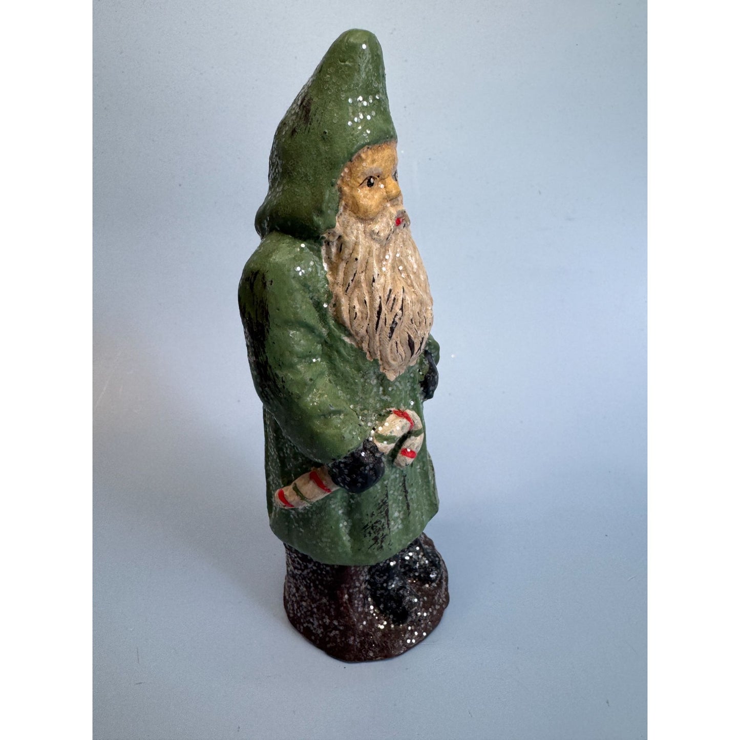 Vintage Hand-Painted Folk Art Santa Claus Figure 6 3/4"