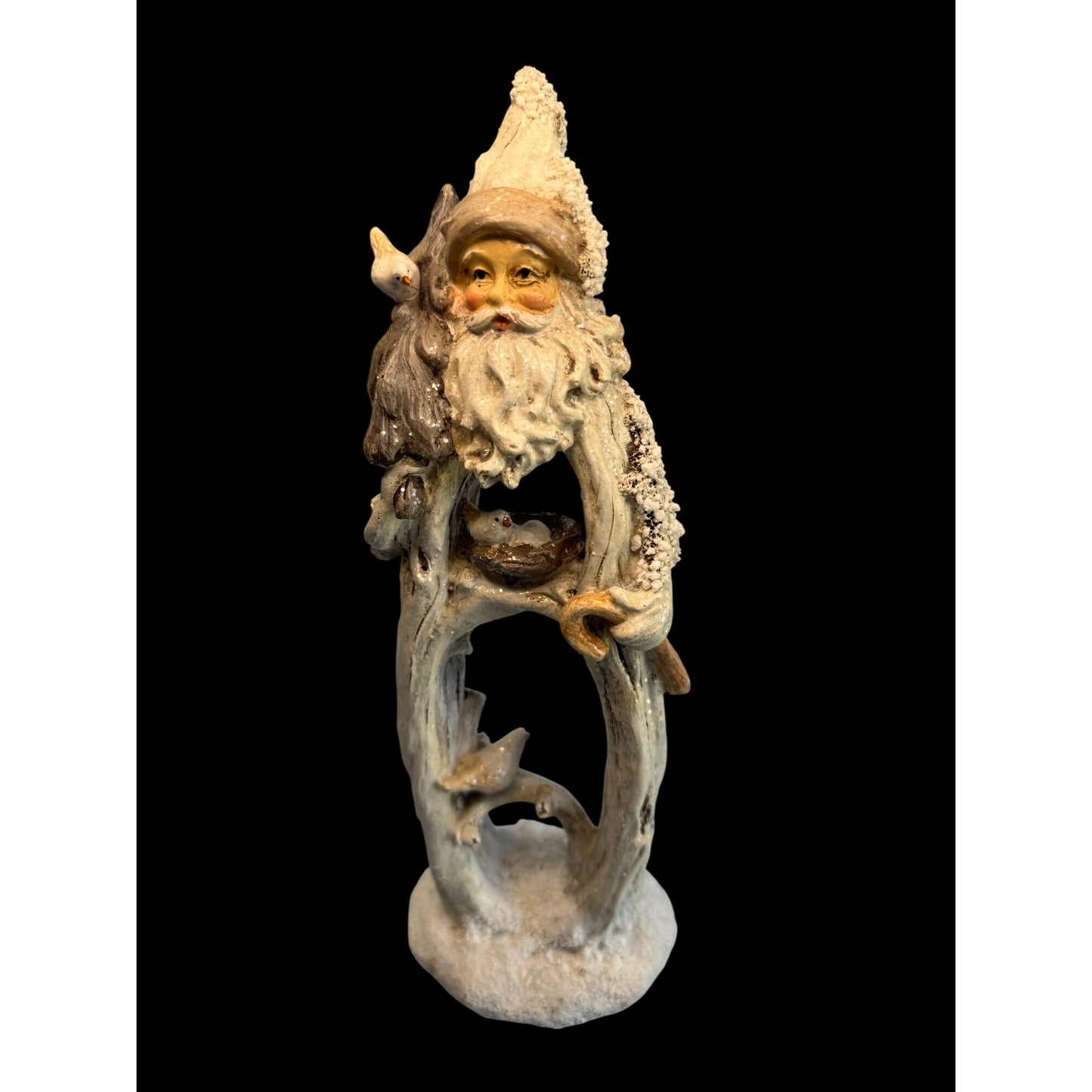 Ganz Woodland Santa Claus Figurine 12 1/2" Forest Father Christmas With Birds