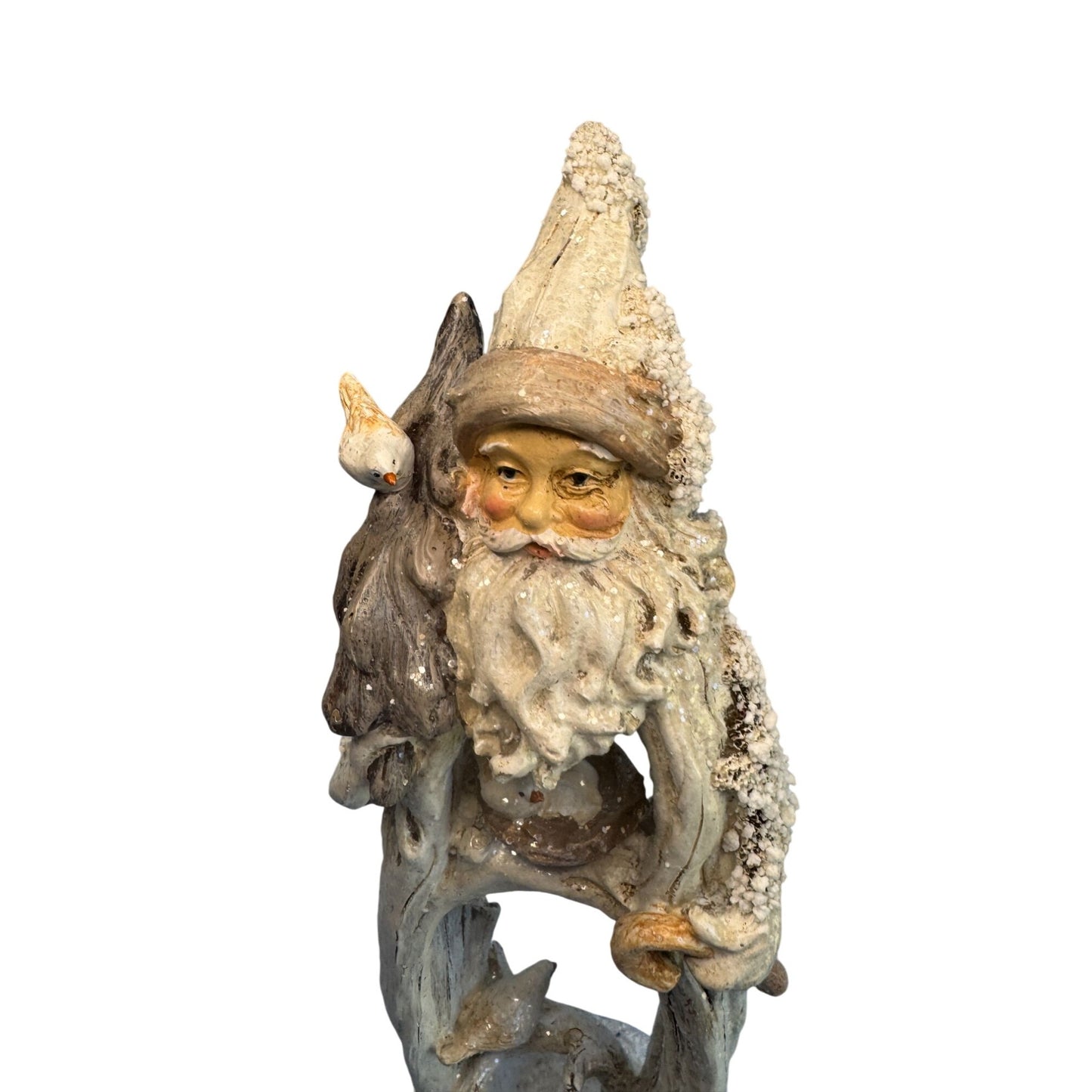 Ganz Woodland Santa Claus Figurine 12 1/2" Forest Father Christmas With Birds