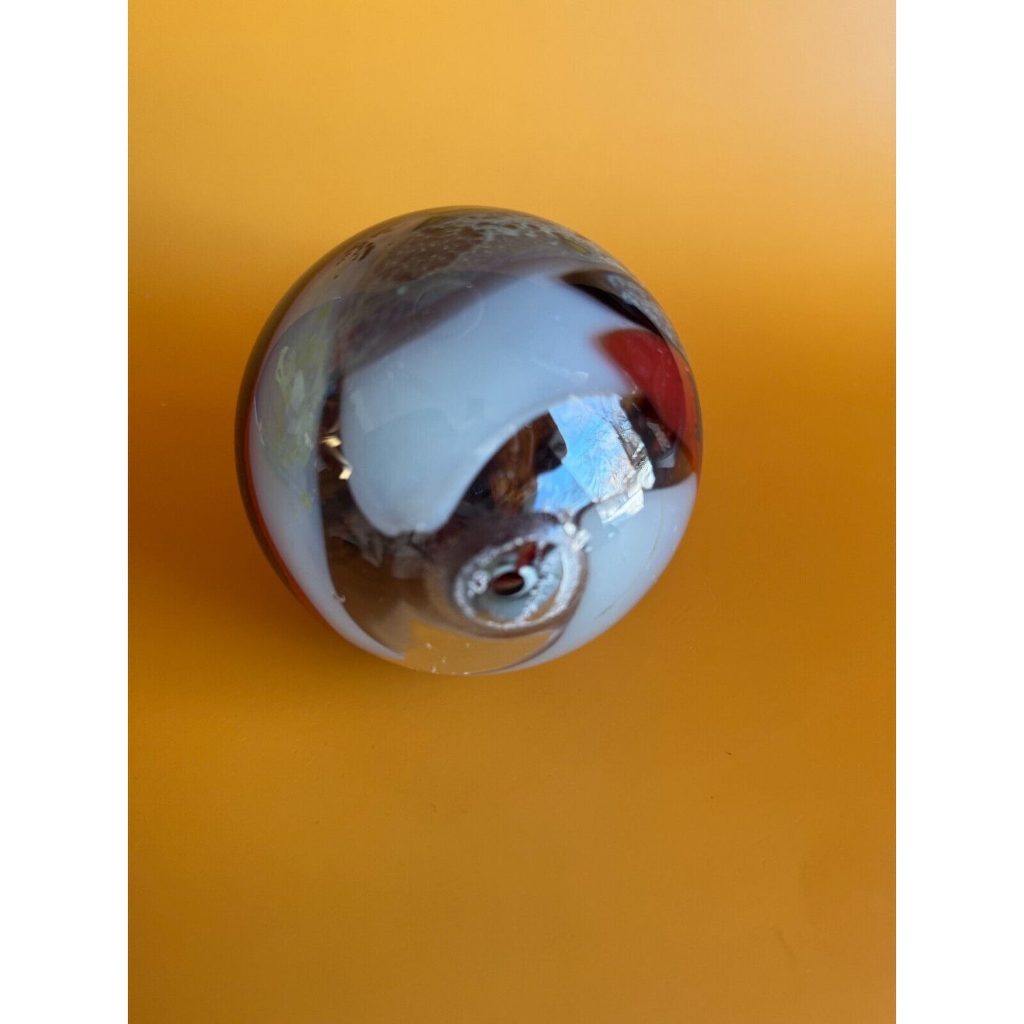 Robert Lee Fritz Studio Blown Art Glass Hanging Ball Decor Signed Dated 1982