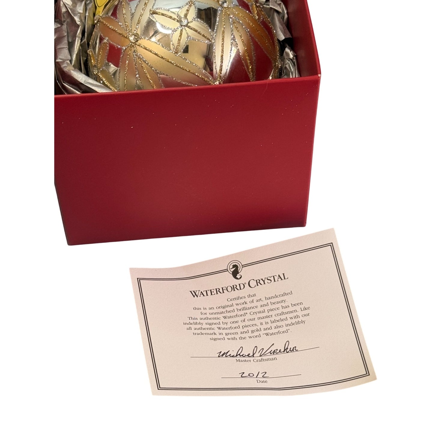 Waterford Crystal Annual Dated Lismore 60th Ball Ornament 2012 HandSigned Poland