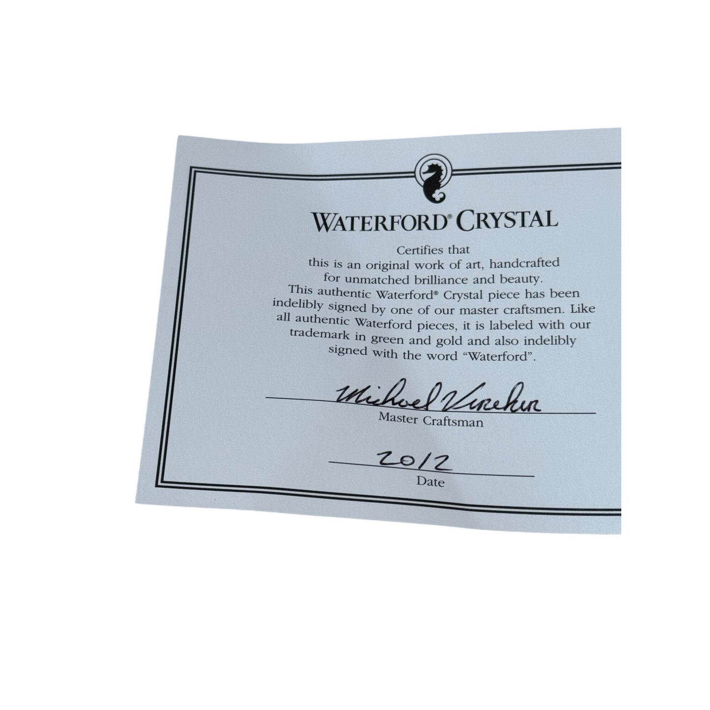 Waterford Crystal Annual Dated Lismore 60th Ball Ornament 2012 HandSigned Poland