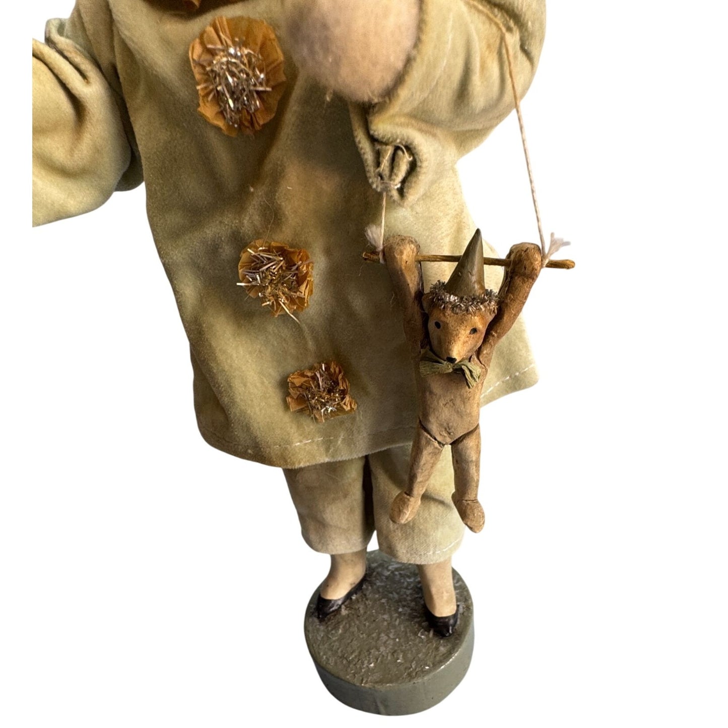 Bethany Lowe Circus Carnival Teddy Bear 14" Folk Art Figurine w/tag