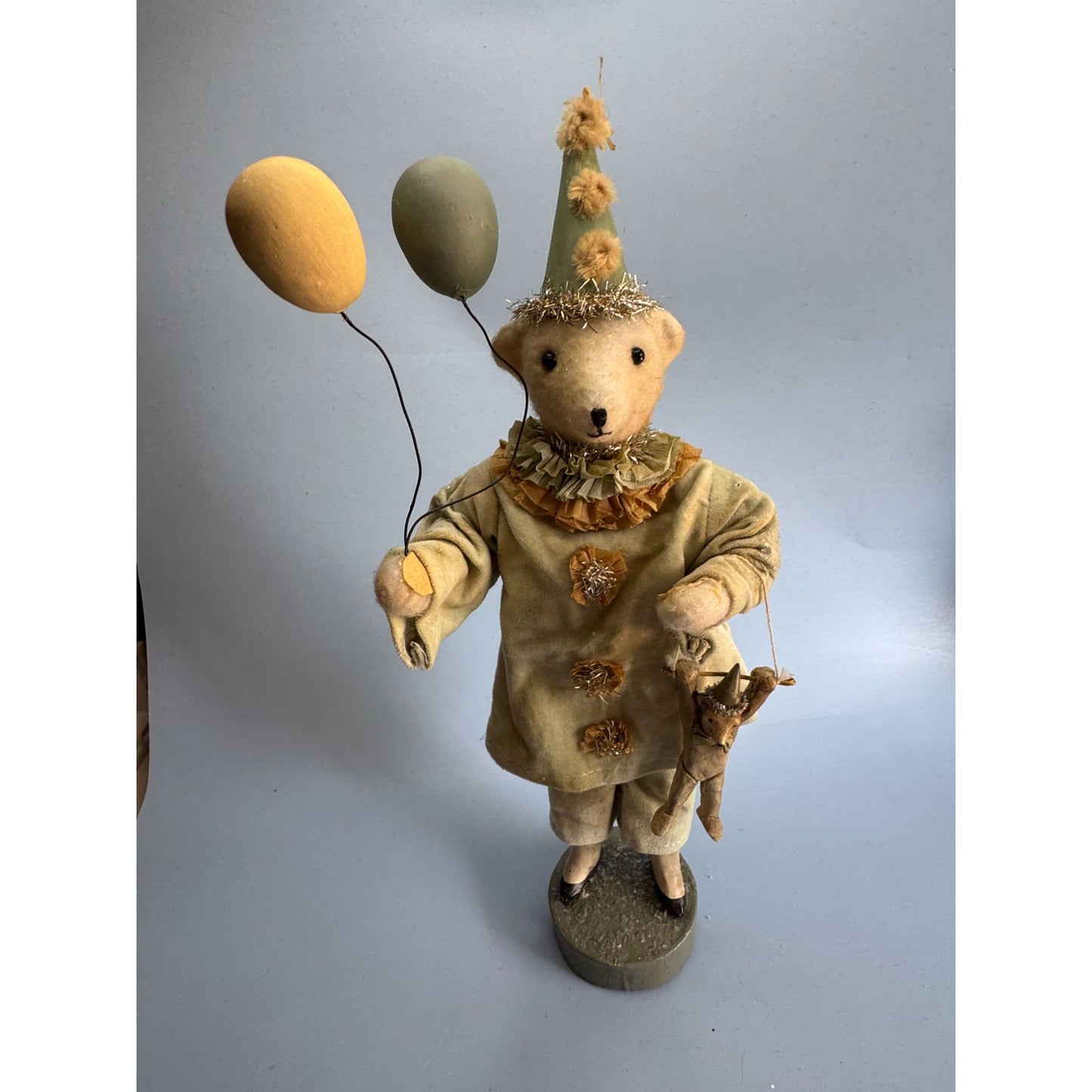 Bethany Lowe Circus Carnival Teddy Bear 14" Folk Art Figurine w/tag