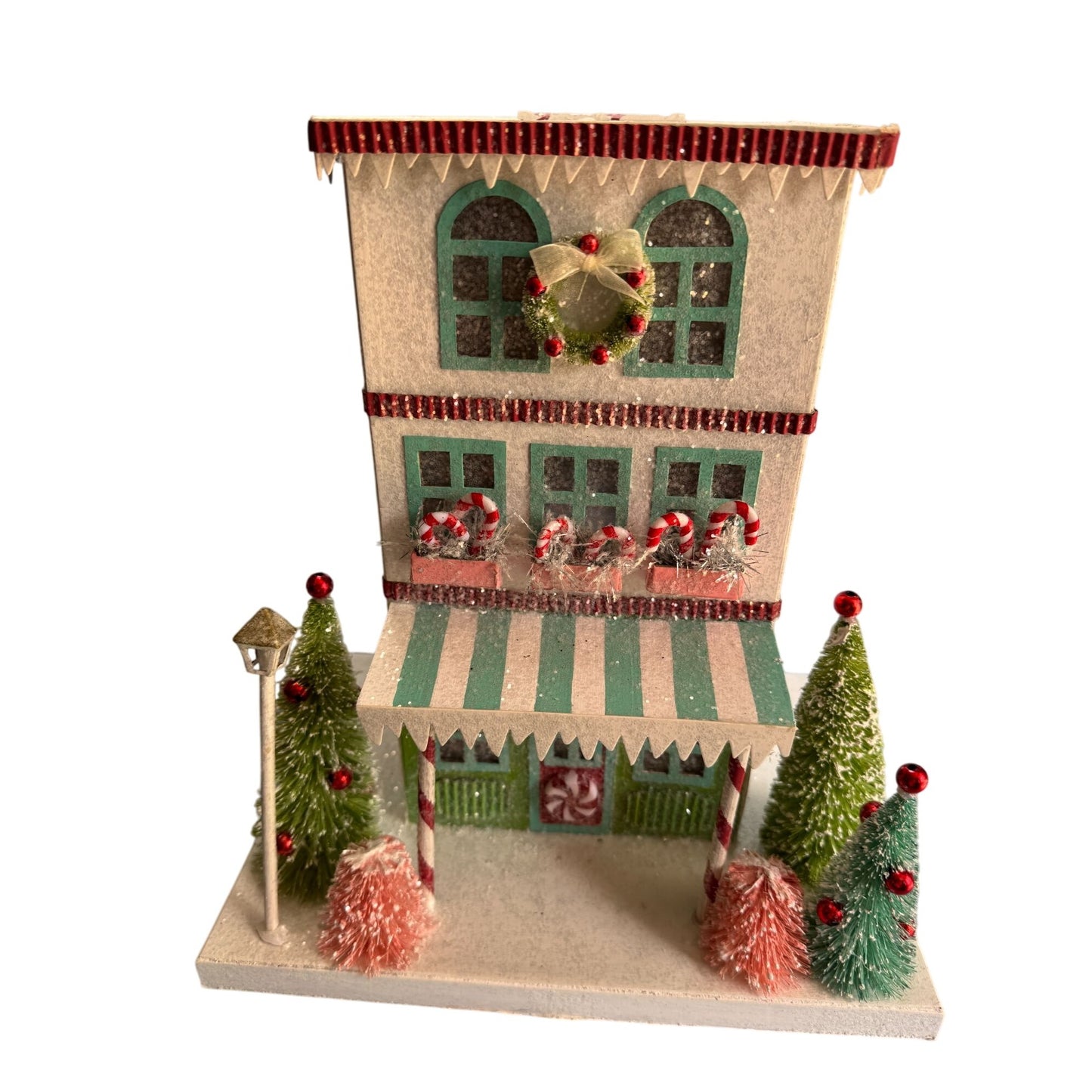 Bethany Lowe Christmas Peppermint Paper House Decor Hand Signed LC2483