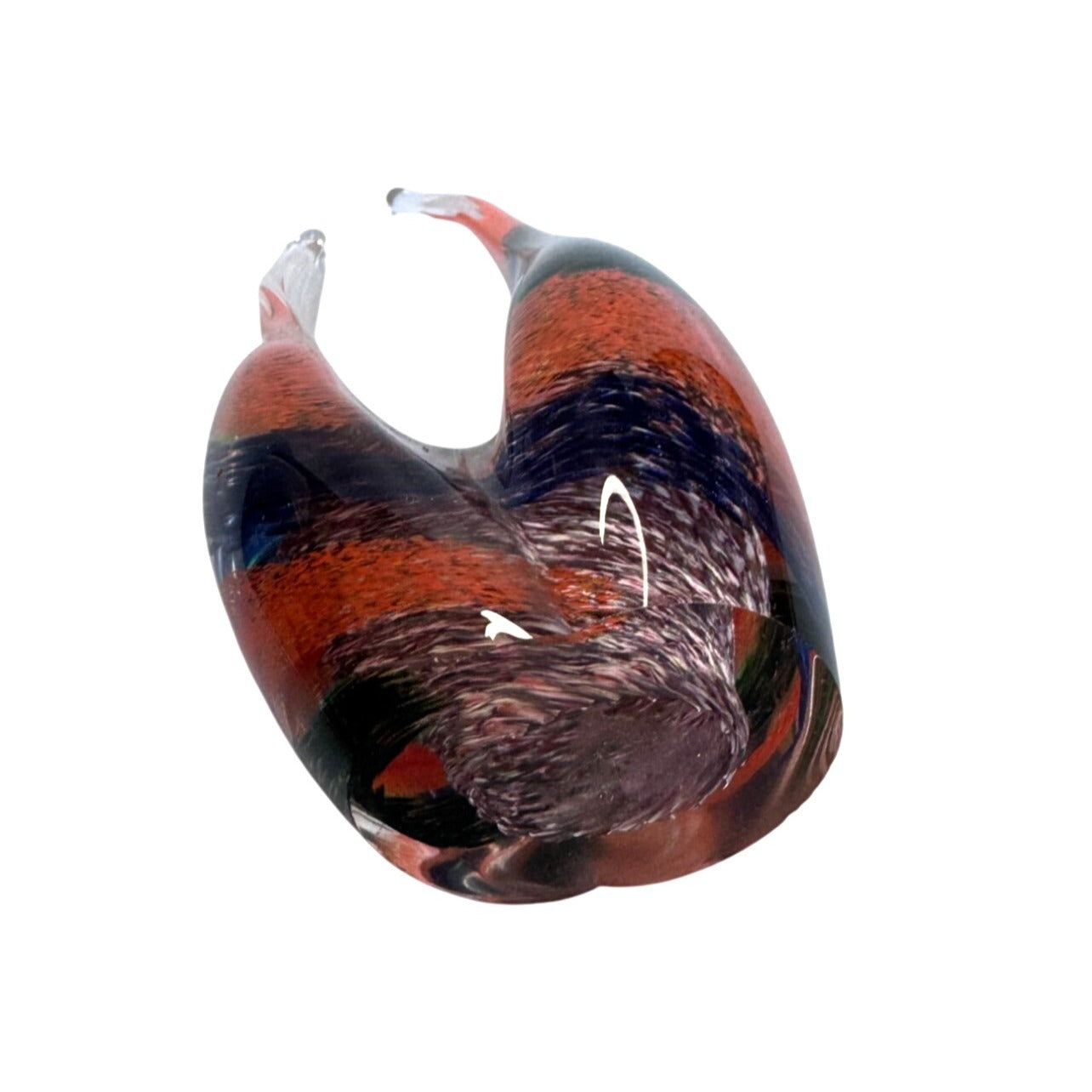Murano Venetian Sommerso Vase 9" Layered Color Encased in Clear Glass