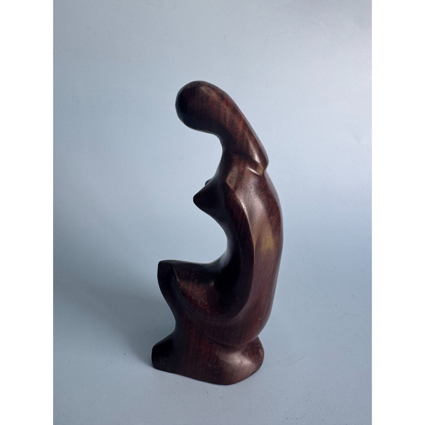 Vintage Hand-Carved Female African Tribal Wood Figurine 6 1/4" Tall