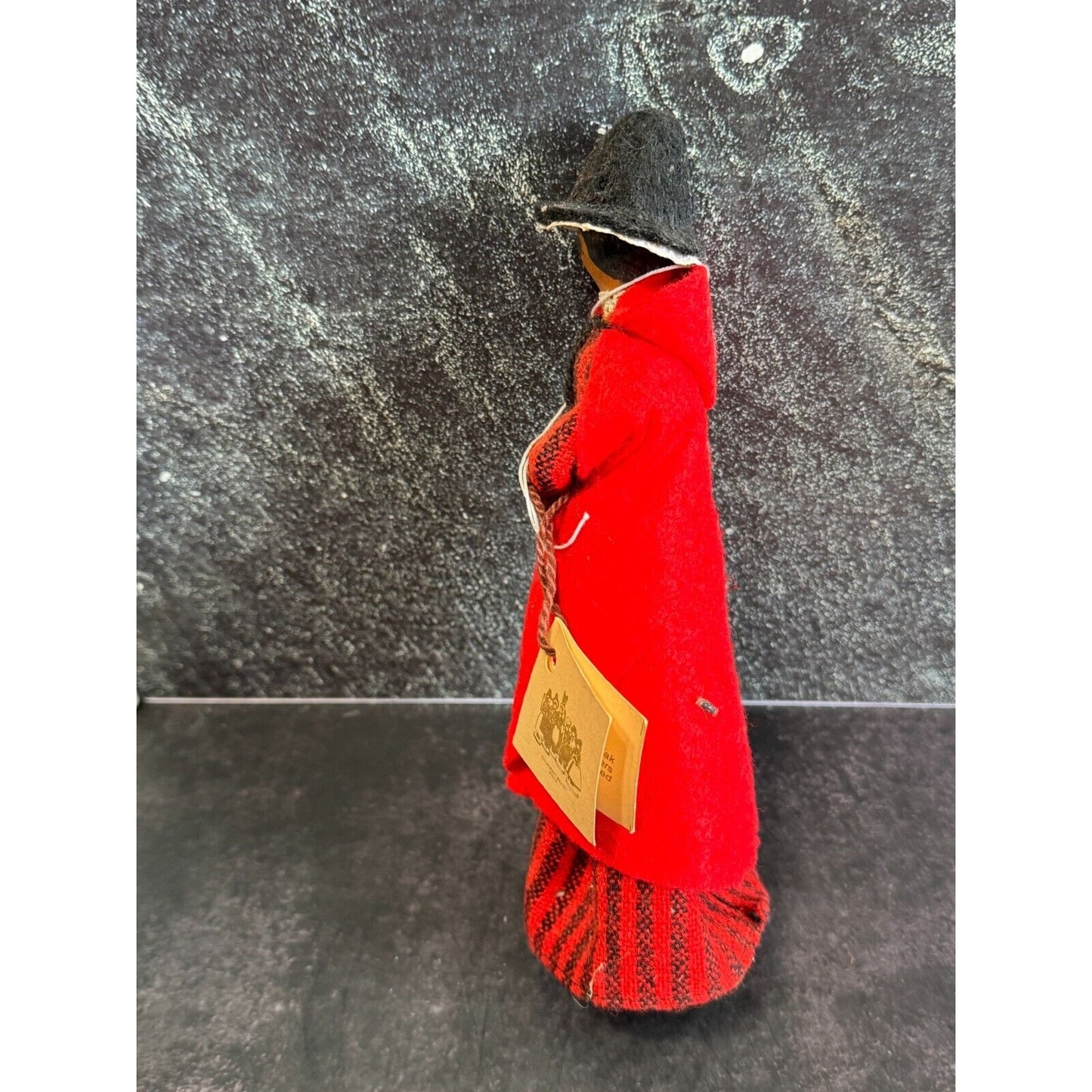 Vintage Fishguard Lady Wales Wooden Doll with Original Tag