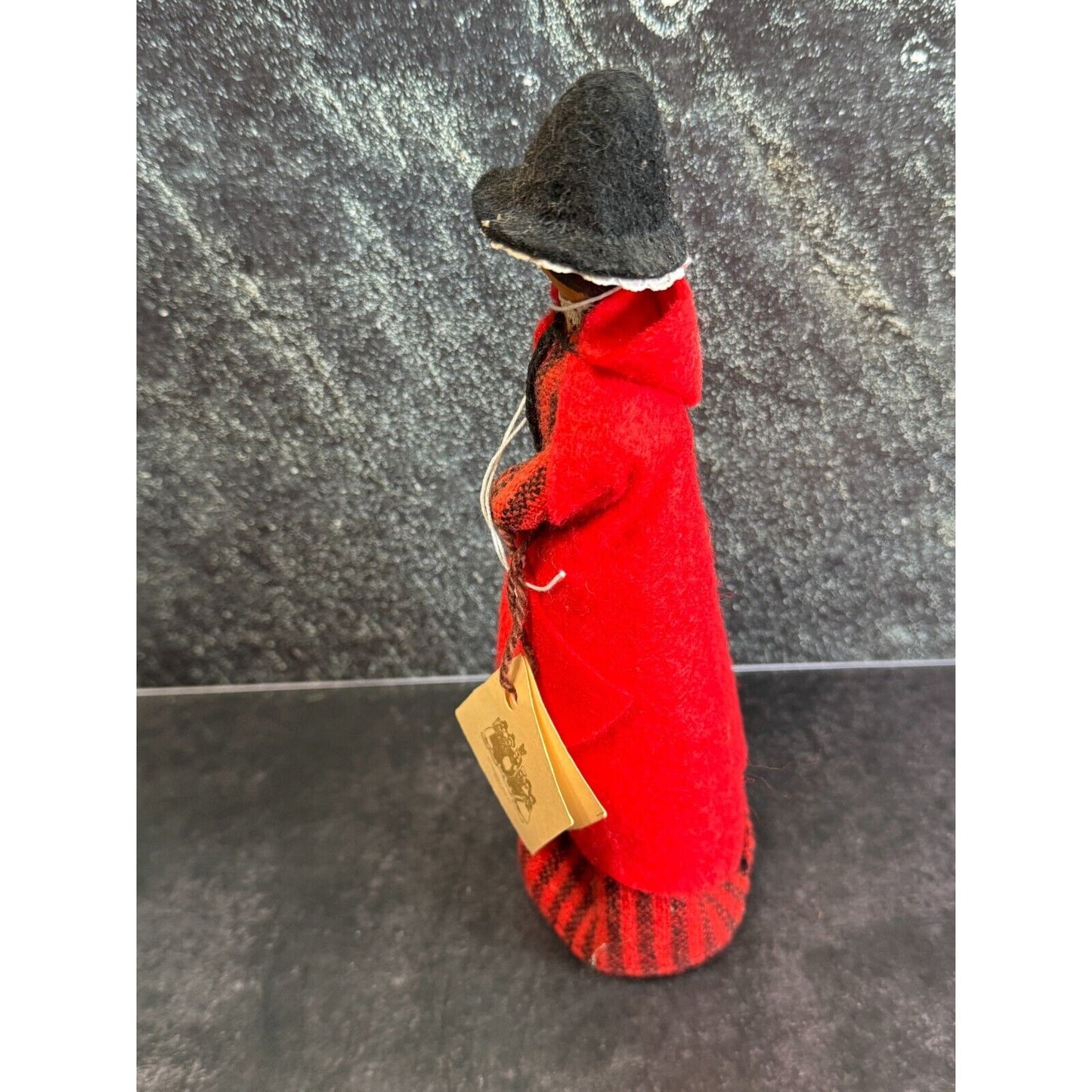 Vintage Fishguard Lady Wales Wooden Doll with Original Tag