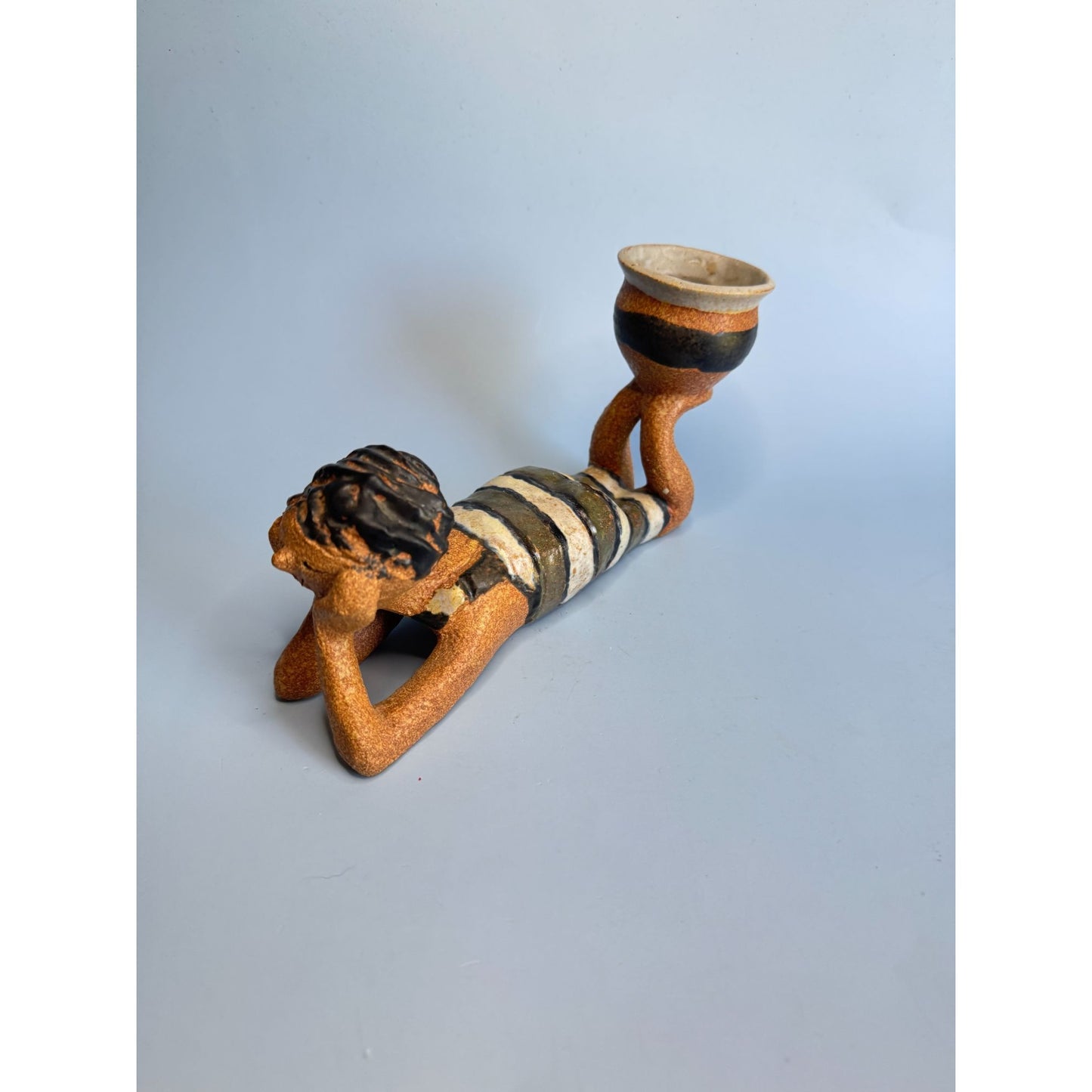 Metlox Poppet Barney The Surfer By Poppytrail Stoneware Figurine 9" Handcrafted Vintage Decor