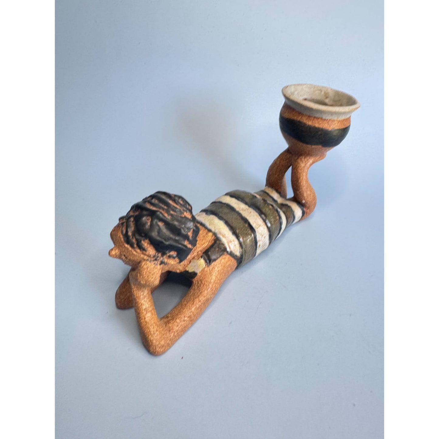 Metlox Poppet Barney The Surfer By Poppytrail Stoneware Figurine 9" Handcrafted Vintage Decor