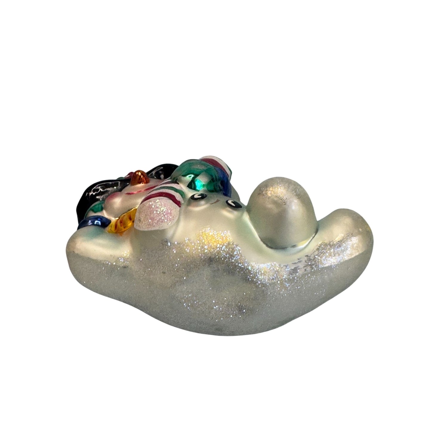 Christopher Radko Chillin Snowman Ornament Glass Multicolor Retired 4.5 Inches