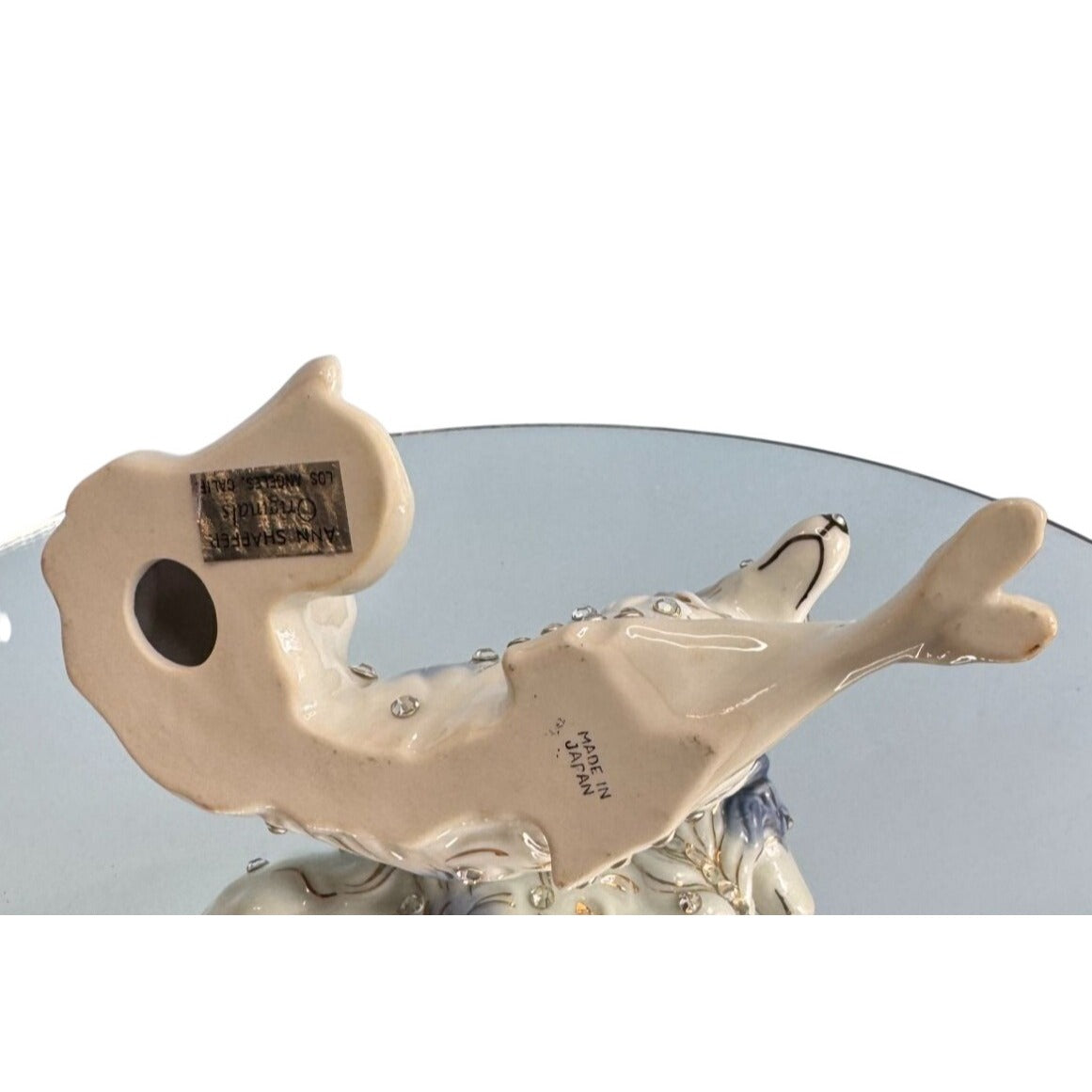 Vintage Art-Shaw Japan Borzoi Dog Figurine Rhinestone Glam Mid Century Ceramic