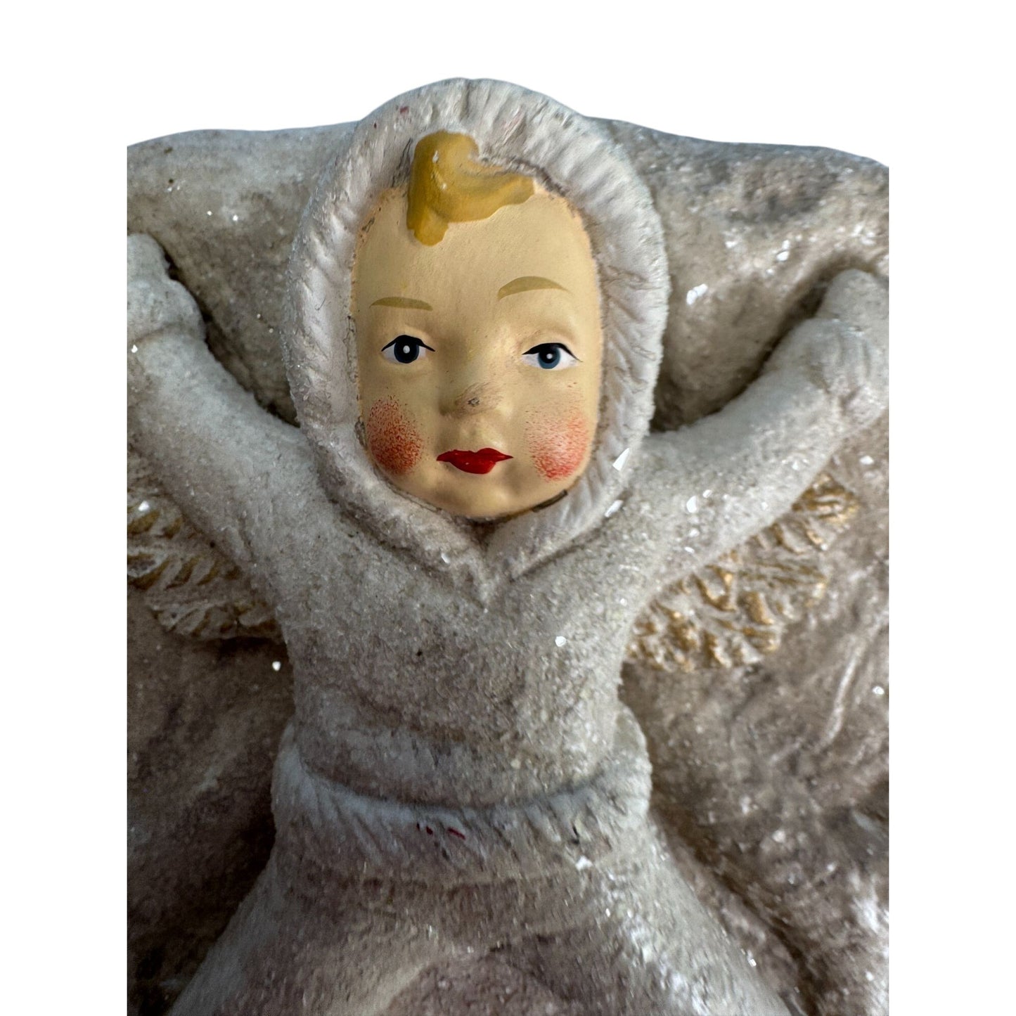 Vintage Walnut Ridge Snow Angel Chalkware Figure 6" X 7"