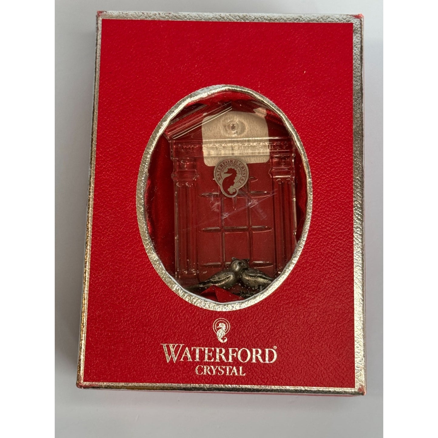 Waterford Crystal "Our First Christmas" 2004 Ornament With Love Birds Design Boxed