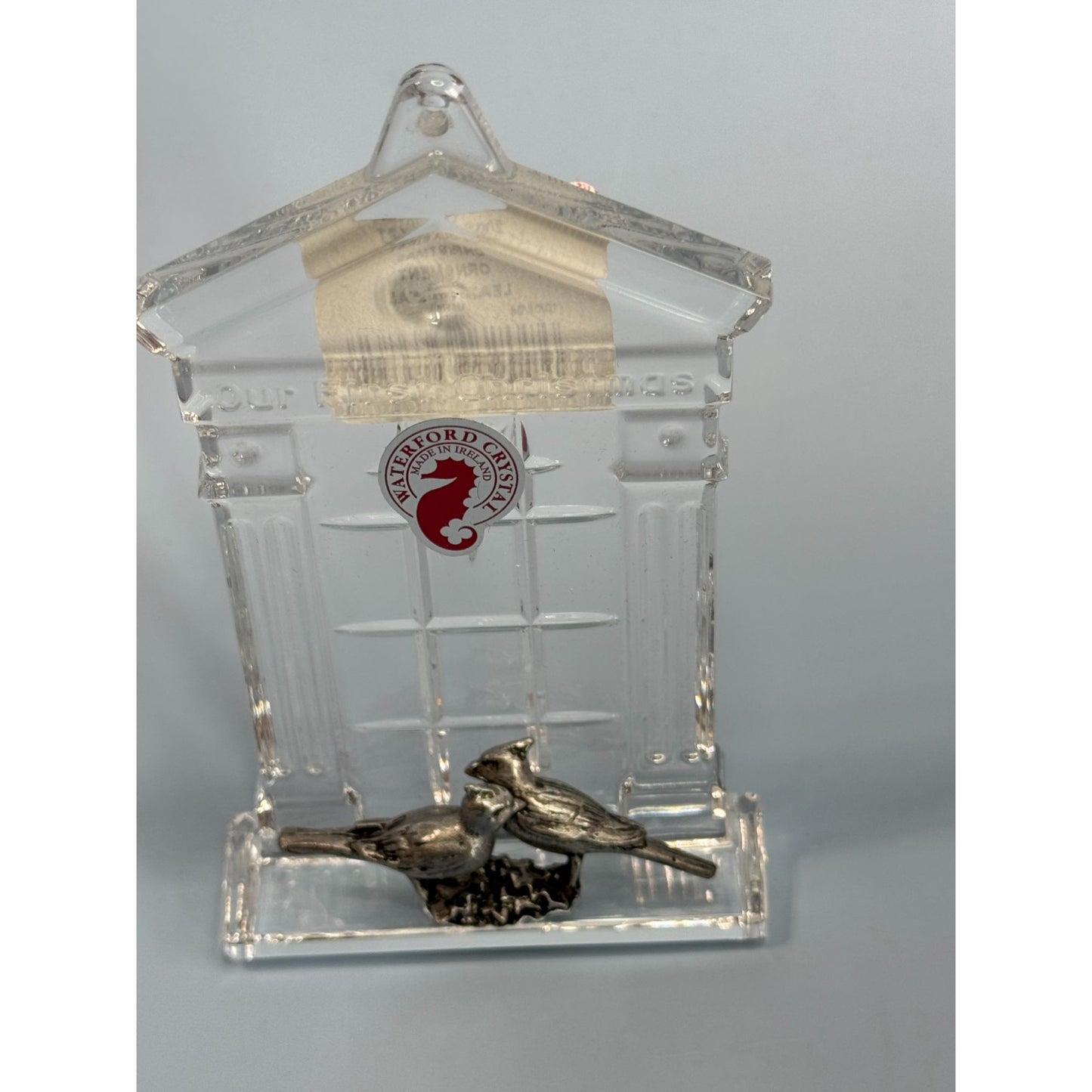 Waterford Crystal "Our First Christmas" 2004 Ornament With Love Birds Design Boxed