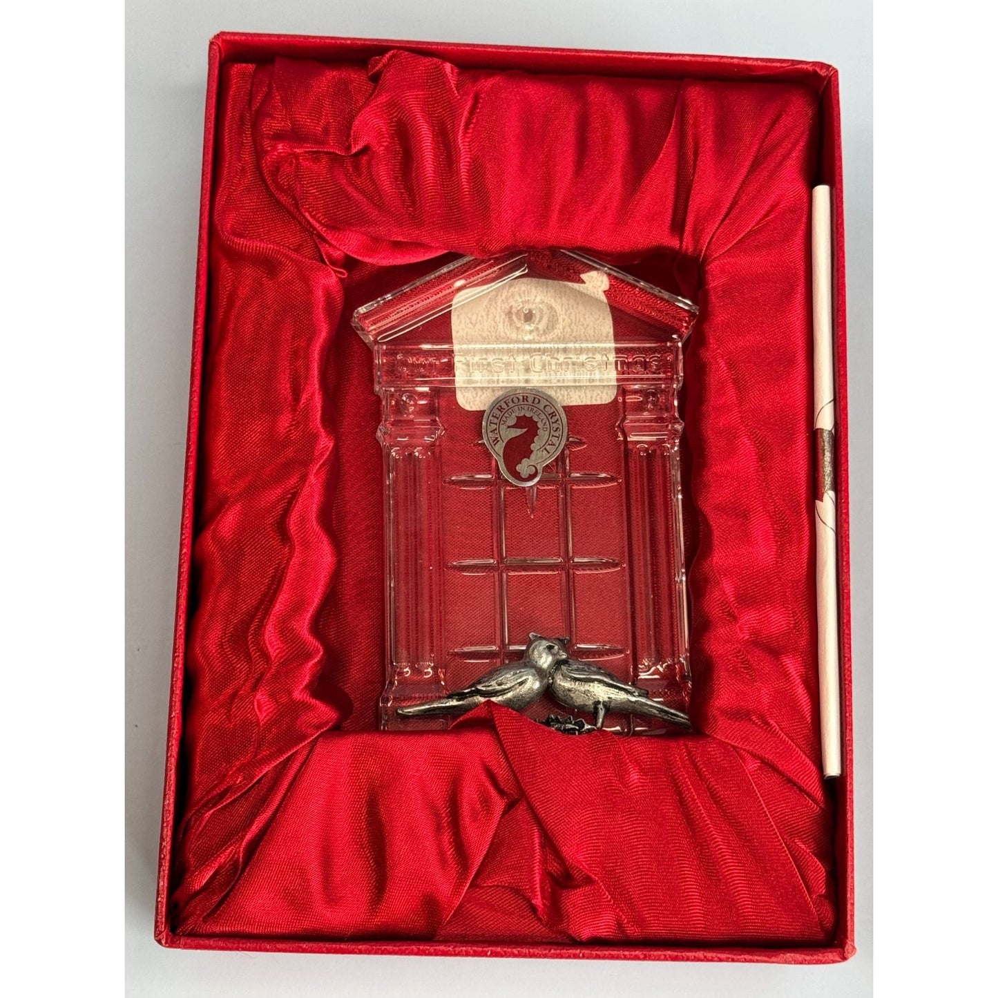 Waterford Crystal "Our First Christmas" 2004 Ornament With Love Birds Design Boxed