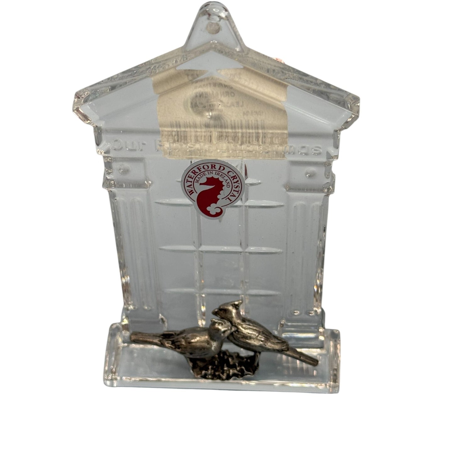 Waterford Crystal "Our First Christmas" 2004 Ornament With Love Birds Design Boxed
