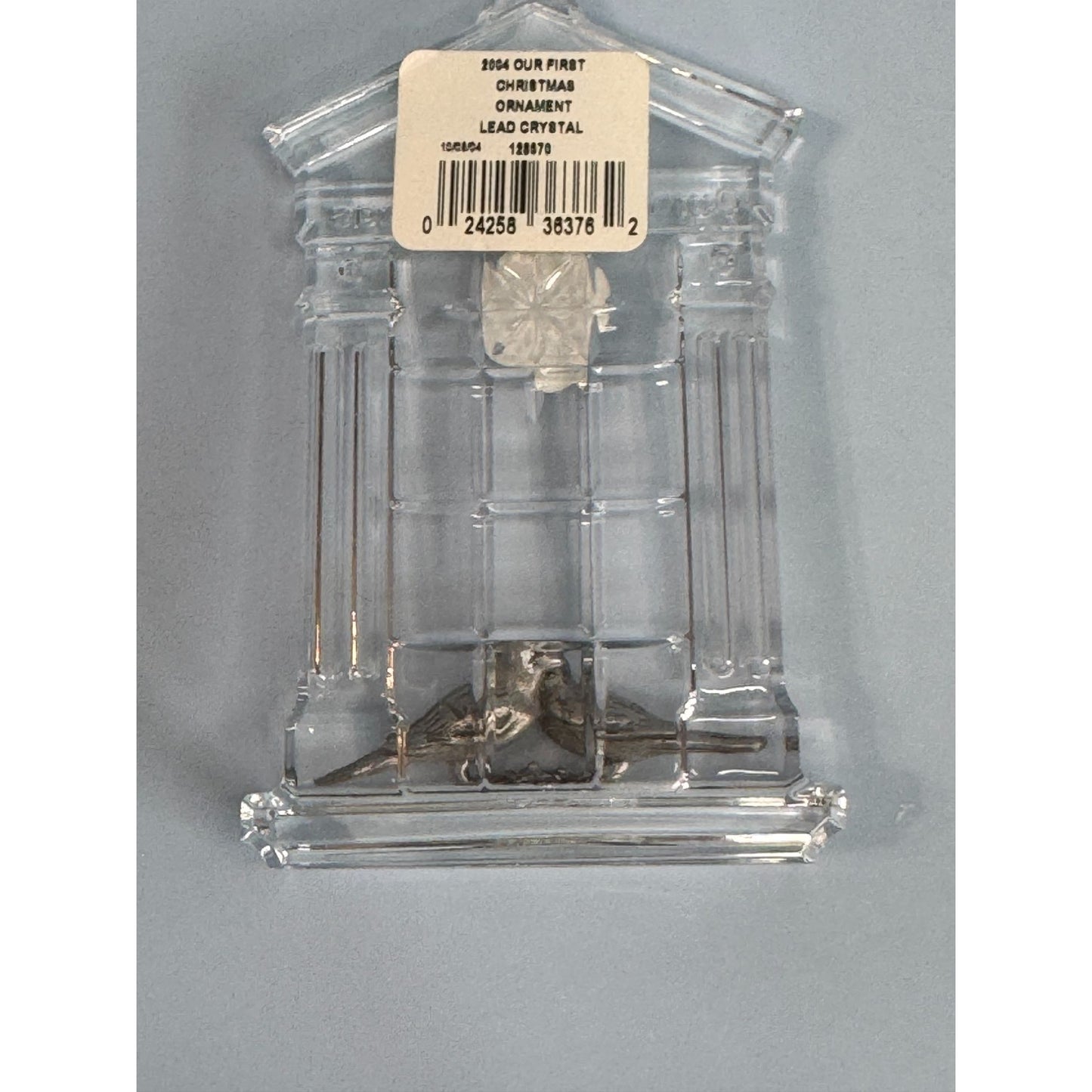Waterford Crystal "Our First Christmas" 2004 Ornament With Love Birds Design Boxed