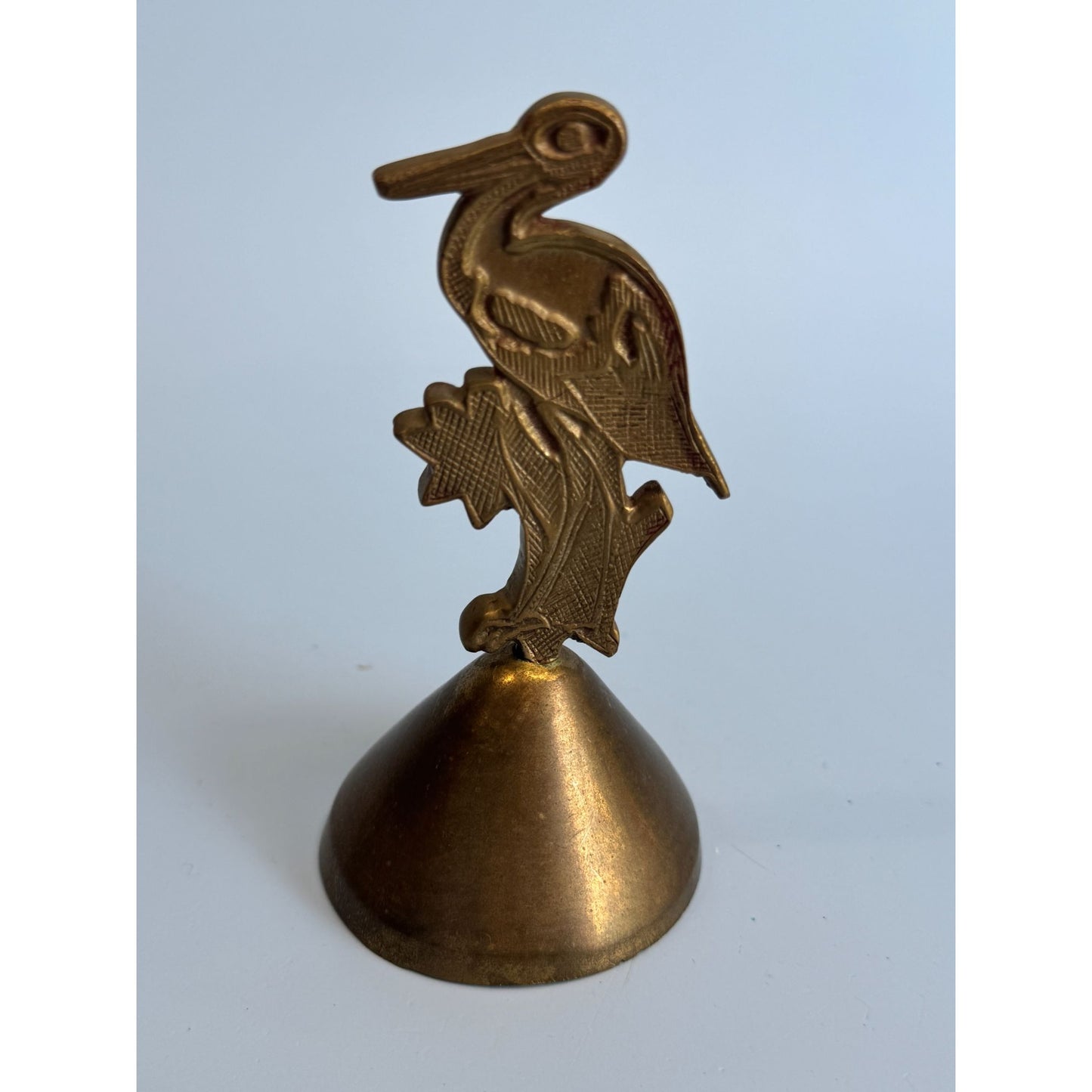 Vintage Brass Stork Bell Bells Of Sarna Made In India 4 1/4"