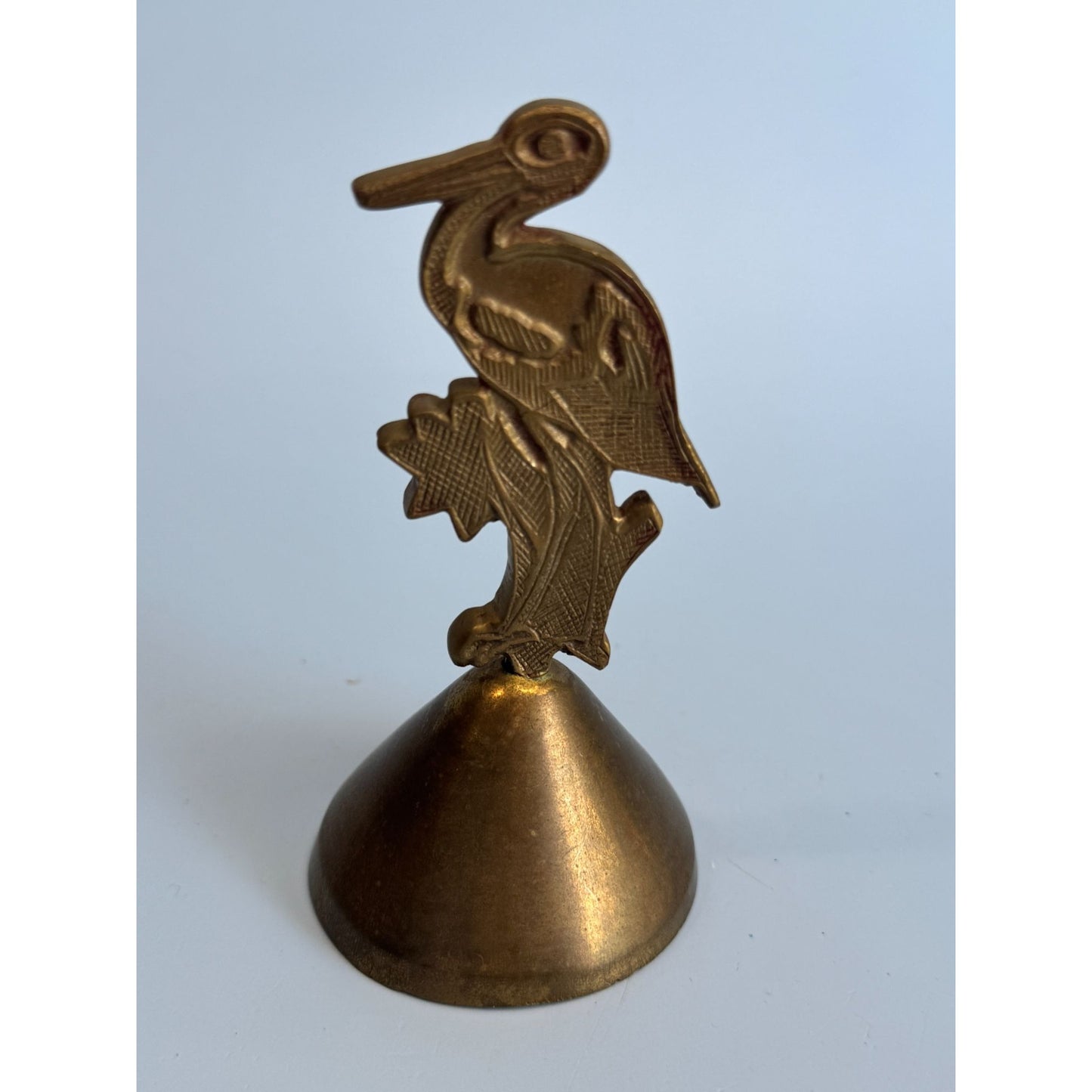 Vintage Brass Stork Bell Bells Of Sarna Made In India 4 1/4"