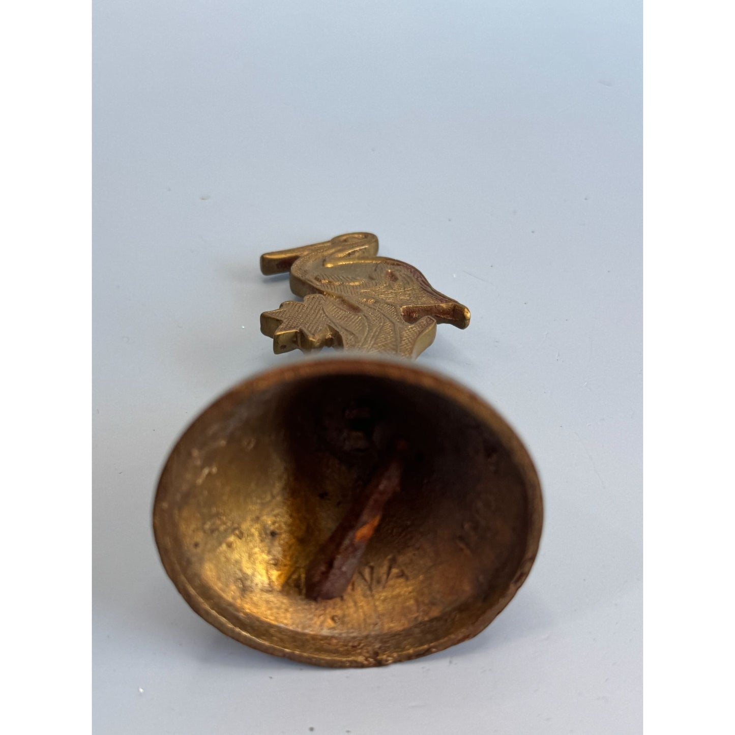 Vintage Brass Stork Bell Bells Of Sarna Made In India 4 1/4"
