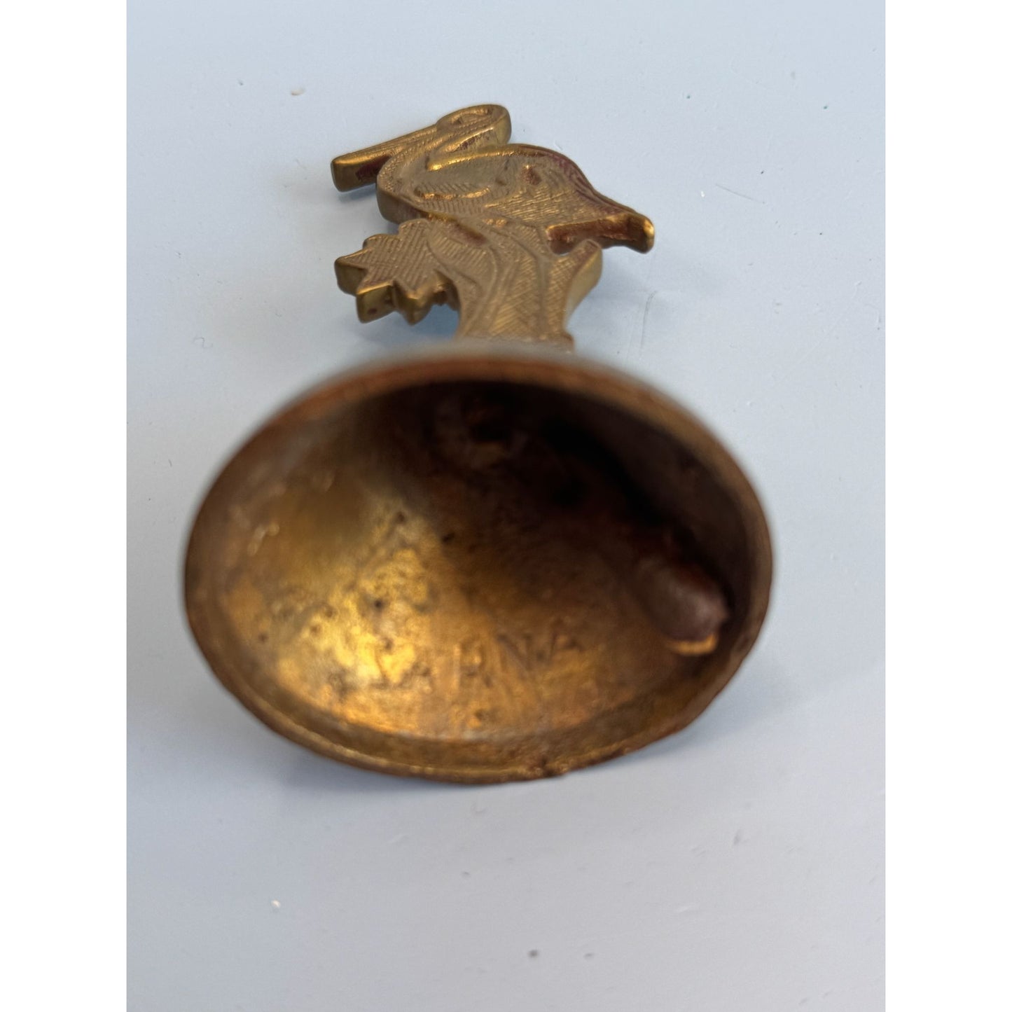 Vintage Brass Stork Bell Bells Of Sarna Made In India 4 1/4"