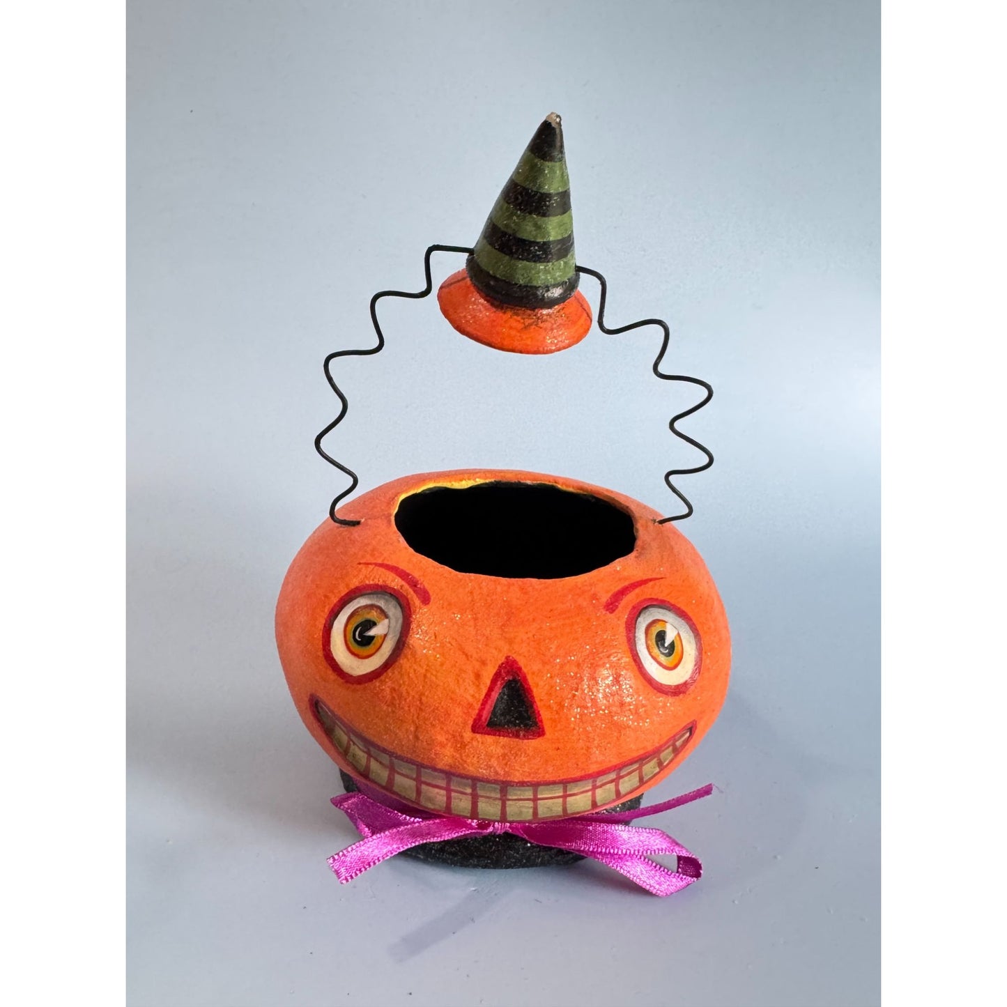 Halloween Pumpkin Paper Mache Container By Dept. 56