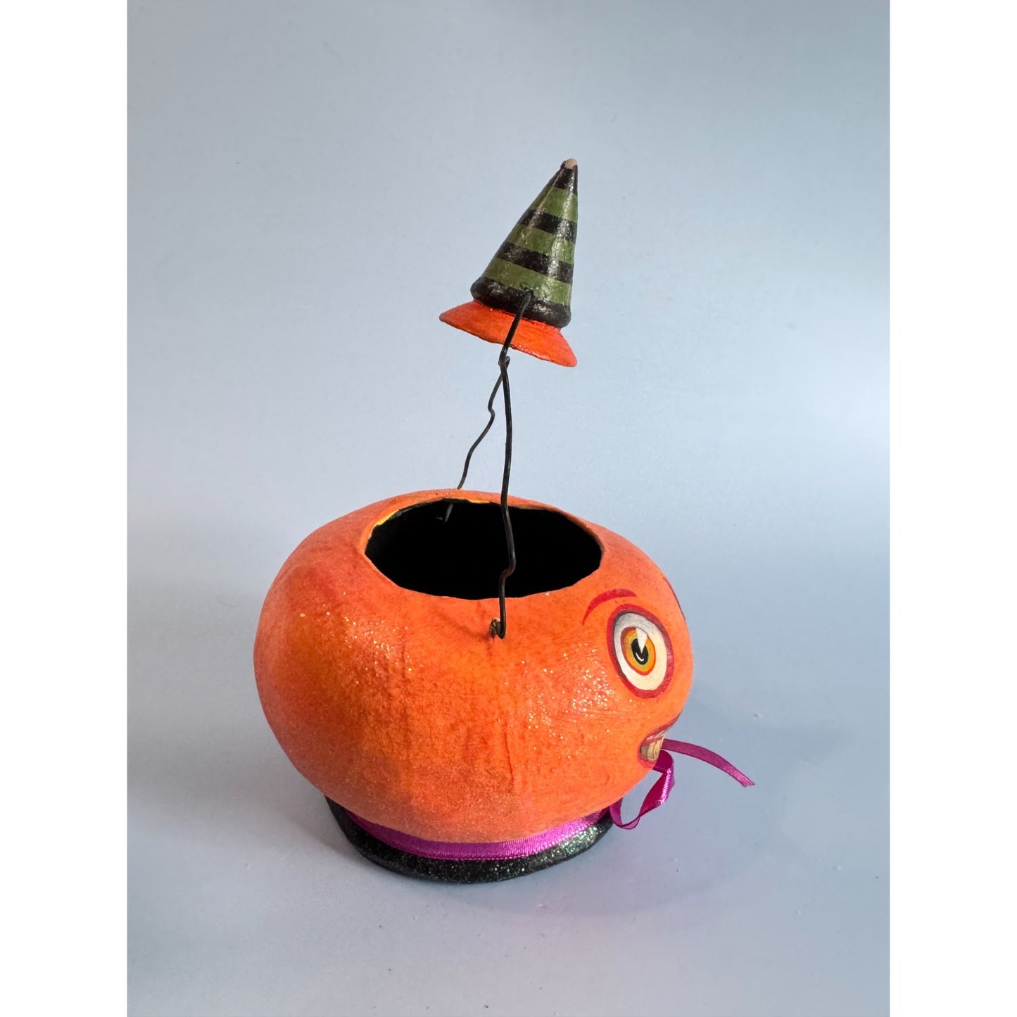 Halloween Pumpkin Paper Mache Container By Dept. 56