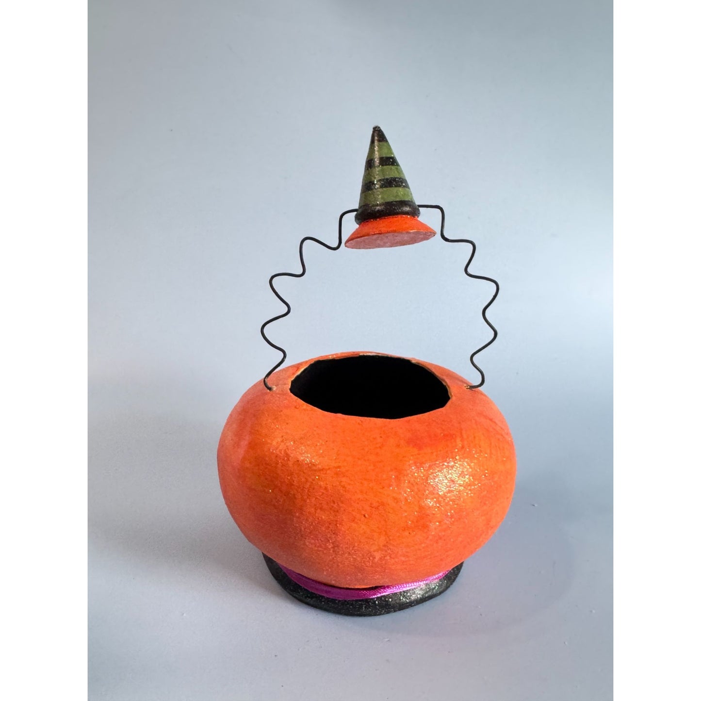 Halloween Pumpkin Paper Mache Container By Dept. 56