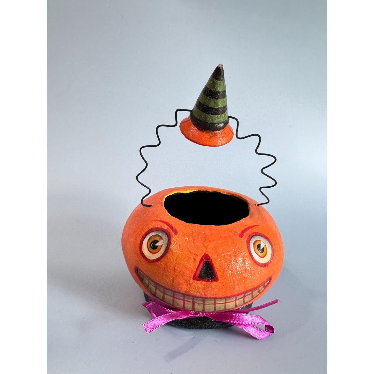 Halloween Pumpkin Paper Mache Container By Dept. 56