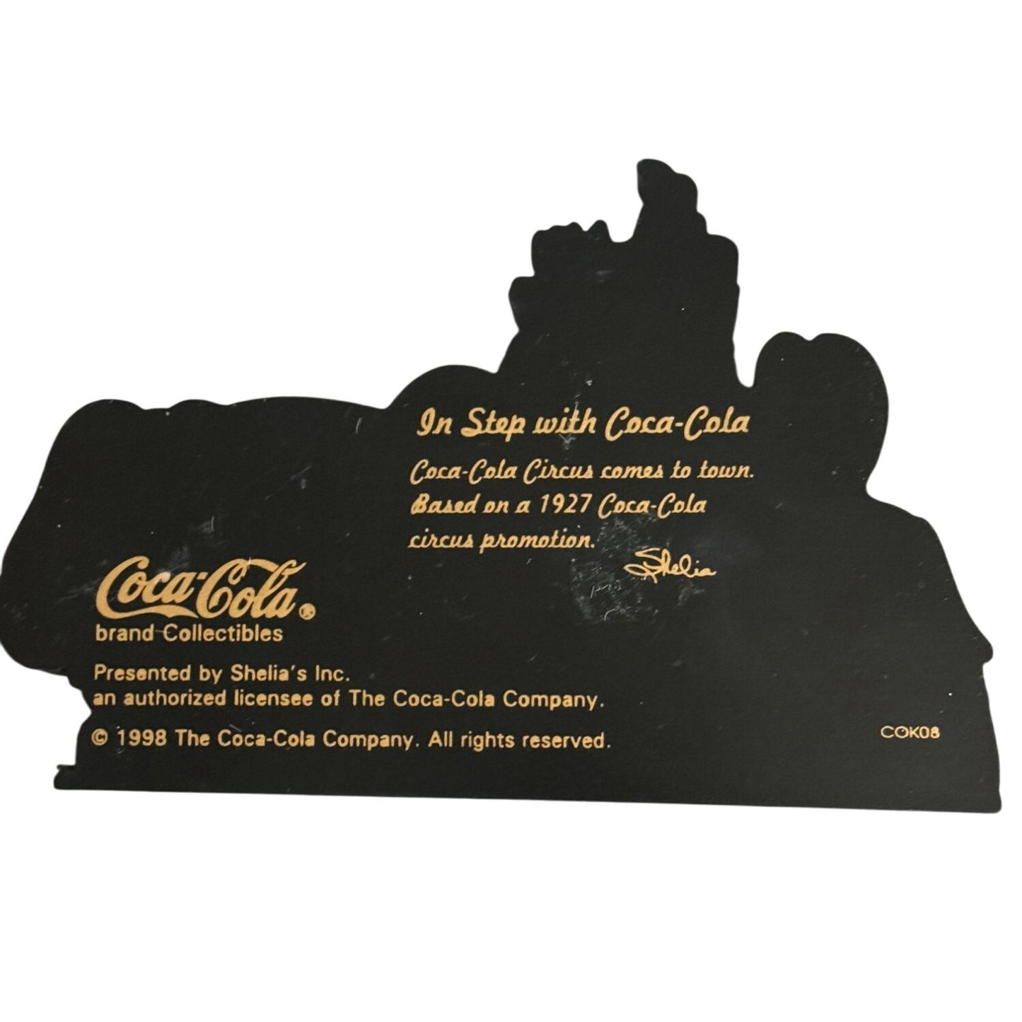 Sheilas Coca-Cola Circus Parade Elephants 1998 Wooden Plaque Collectible Decoration