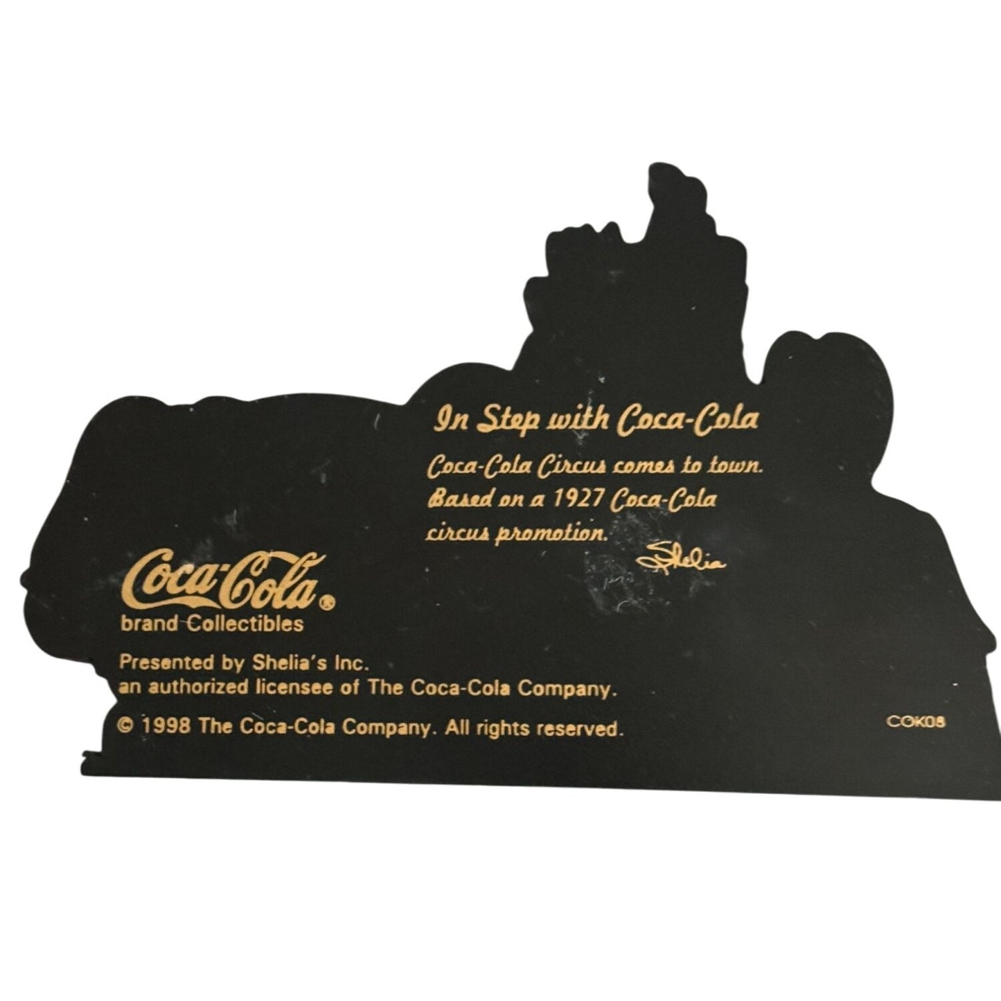 Sheilas Coca-Cola Circus Parade Elephants 1998 Wooden Plaque Collectible Decoration
