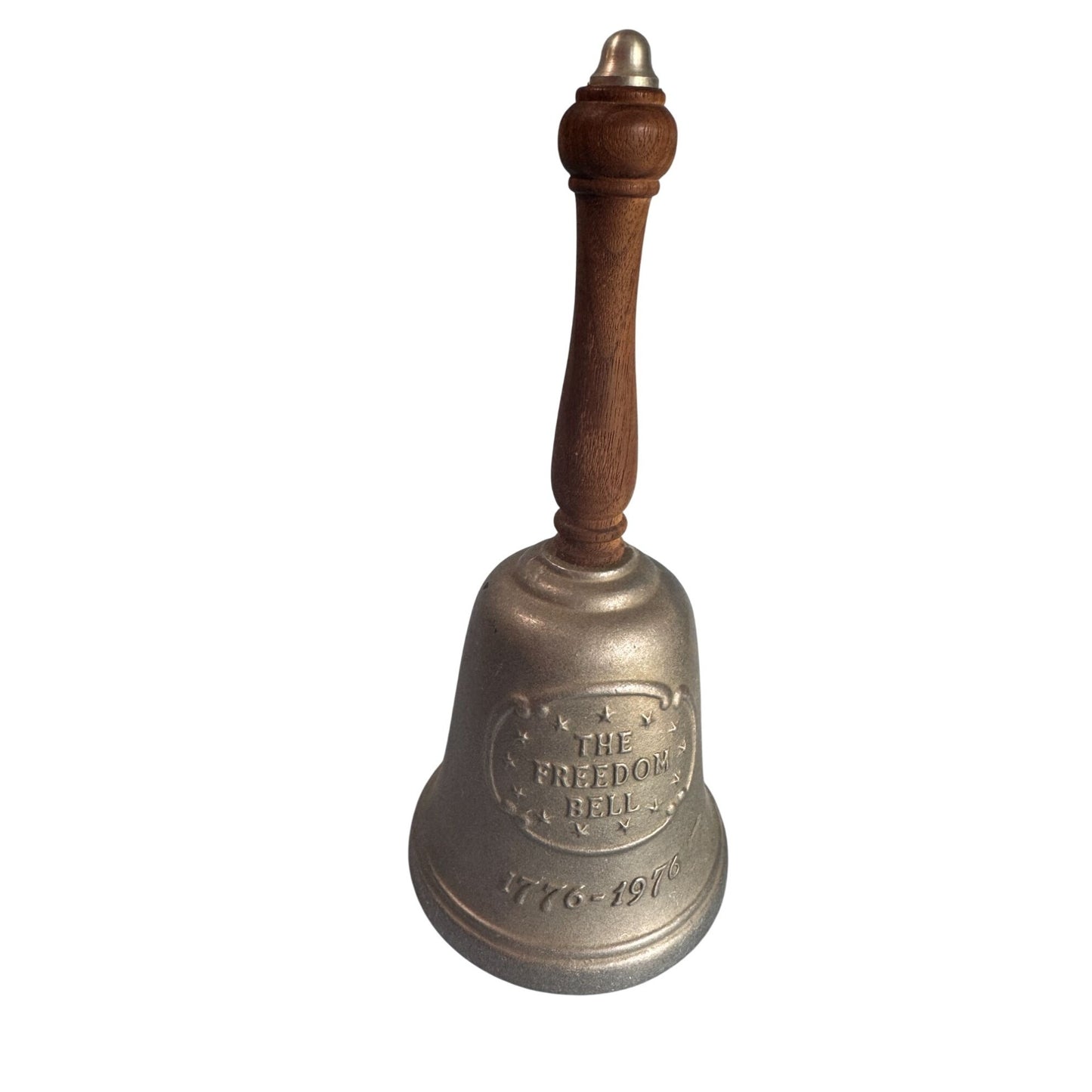 Vintage 1976 Gorham The Freedom Bell Wood Handle Pewter Bicentennial 10 1/4"