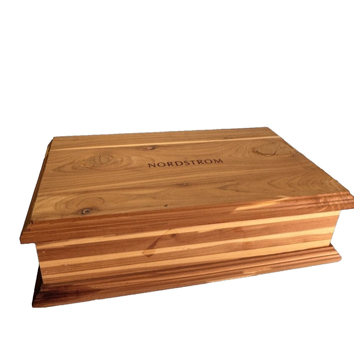 Nordstrom Cedar Wooden Jewelry & Trinket Storage Box With Dividers