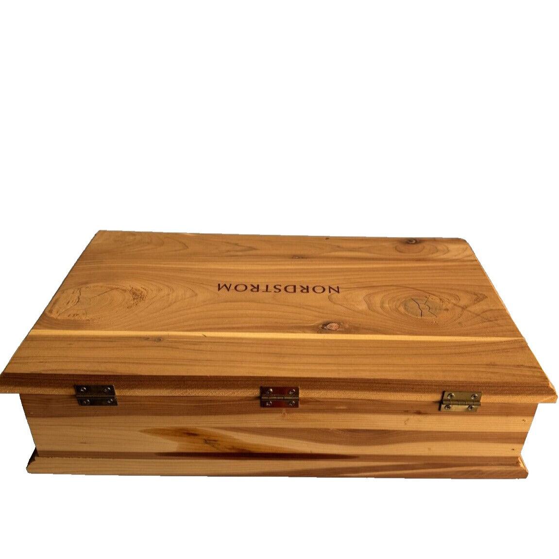 Nordstrom Cedar Wooden Jewelry & Trinket Storage Box With Dividers