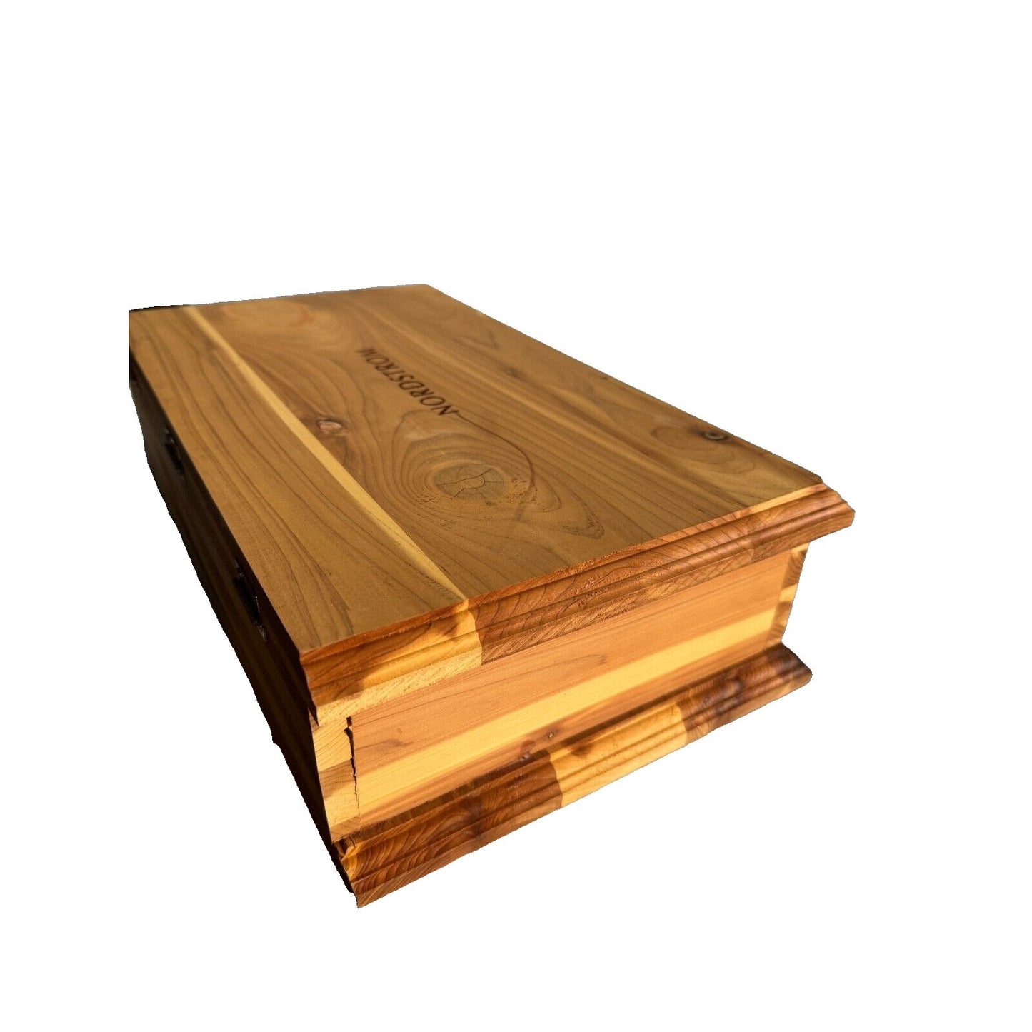 Nordstrom Cedar Wooden Jewelry & Trinket Storage Box With Dividers