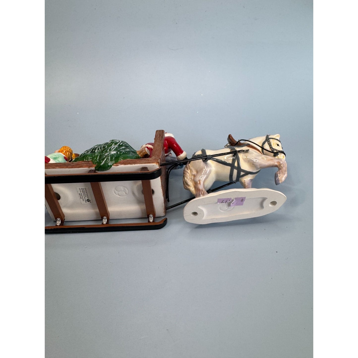 Department 56 Santa Claus On Horse-Drawn Sleigh Figurine w/Tree and Children