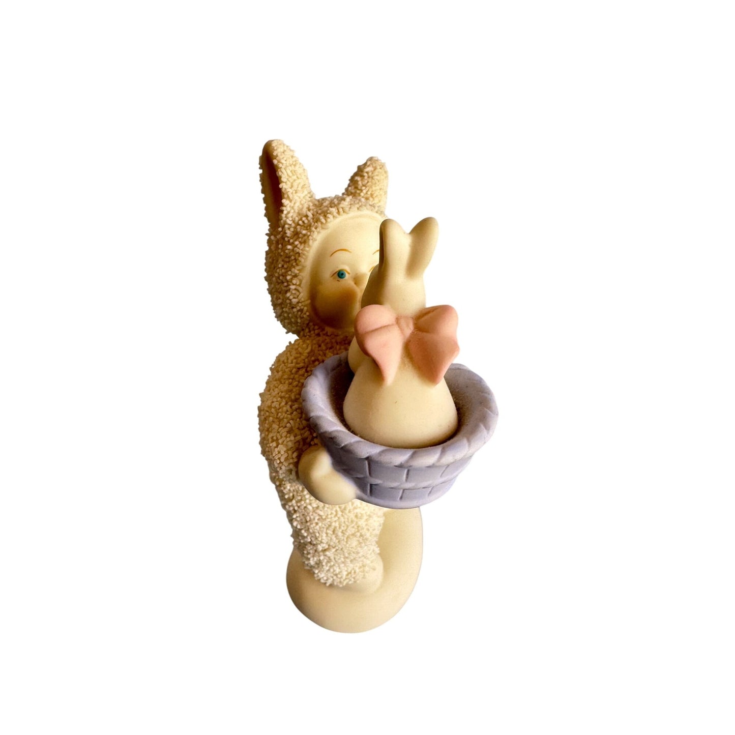 Snowbabies Lamb-Inspired Figurine Holding Basket With Bunny