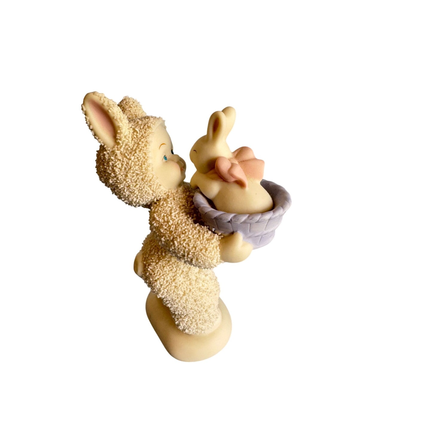 Snowbabies Lamb-Inspired Figurine Holding Basket With Bunny